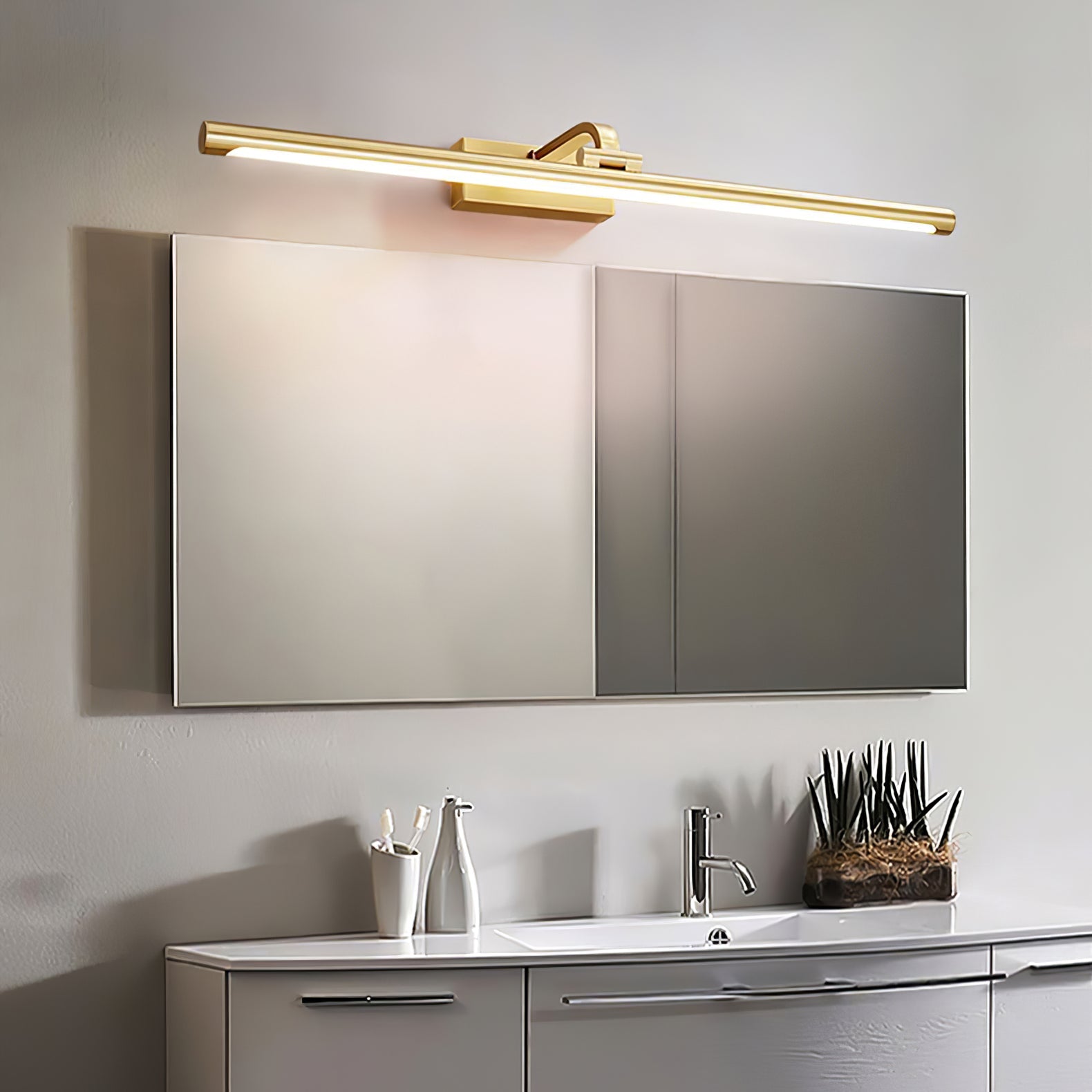 Walnut Color Linear LED Wall Light - Letslighting
