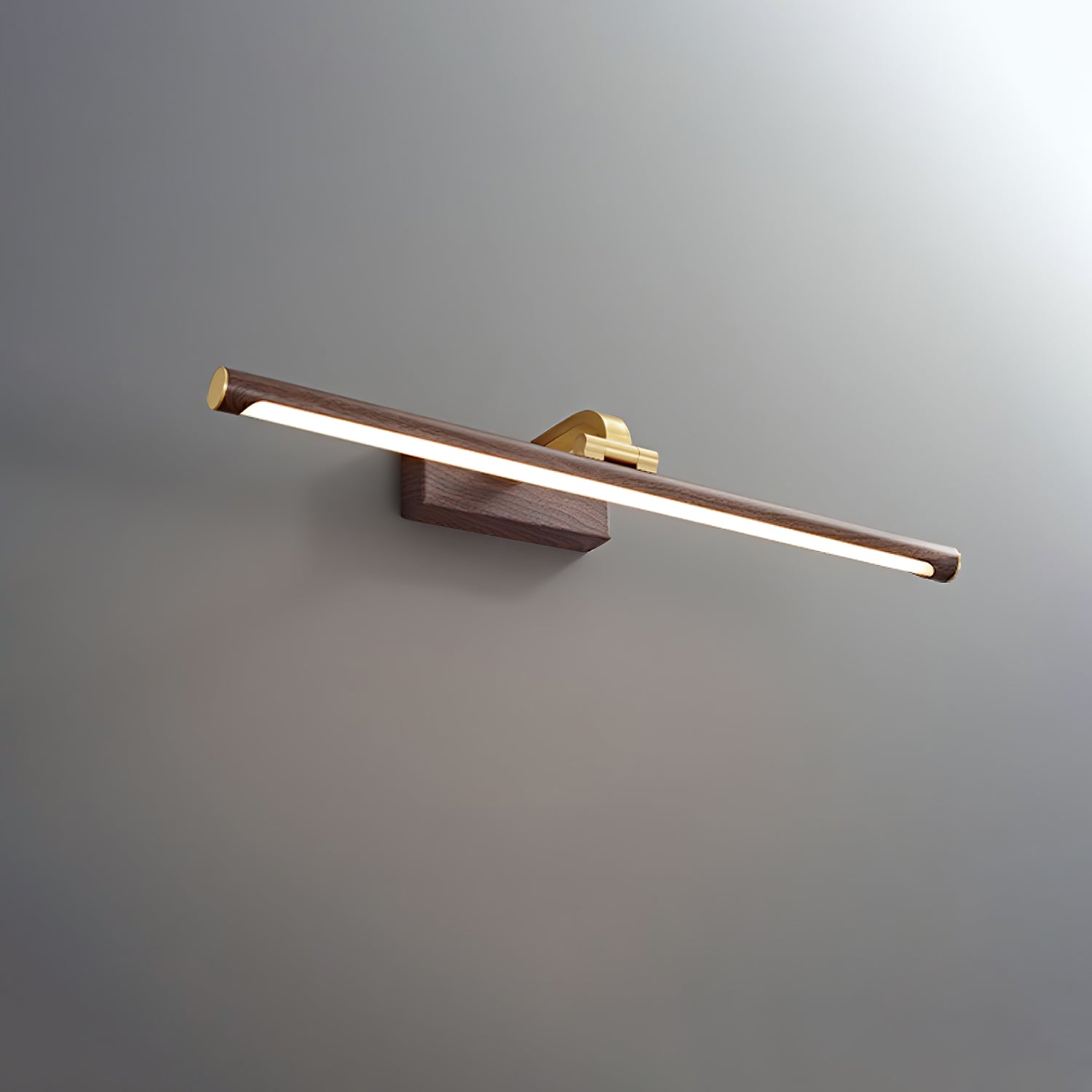 Walnut Color Linear LED Wall Light - Letslighting