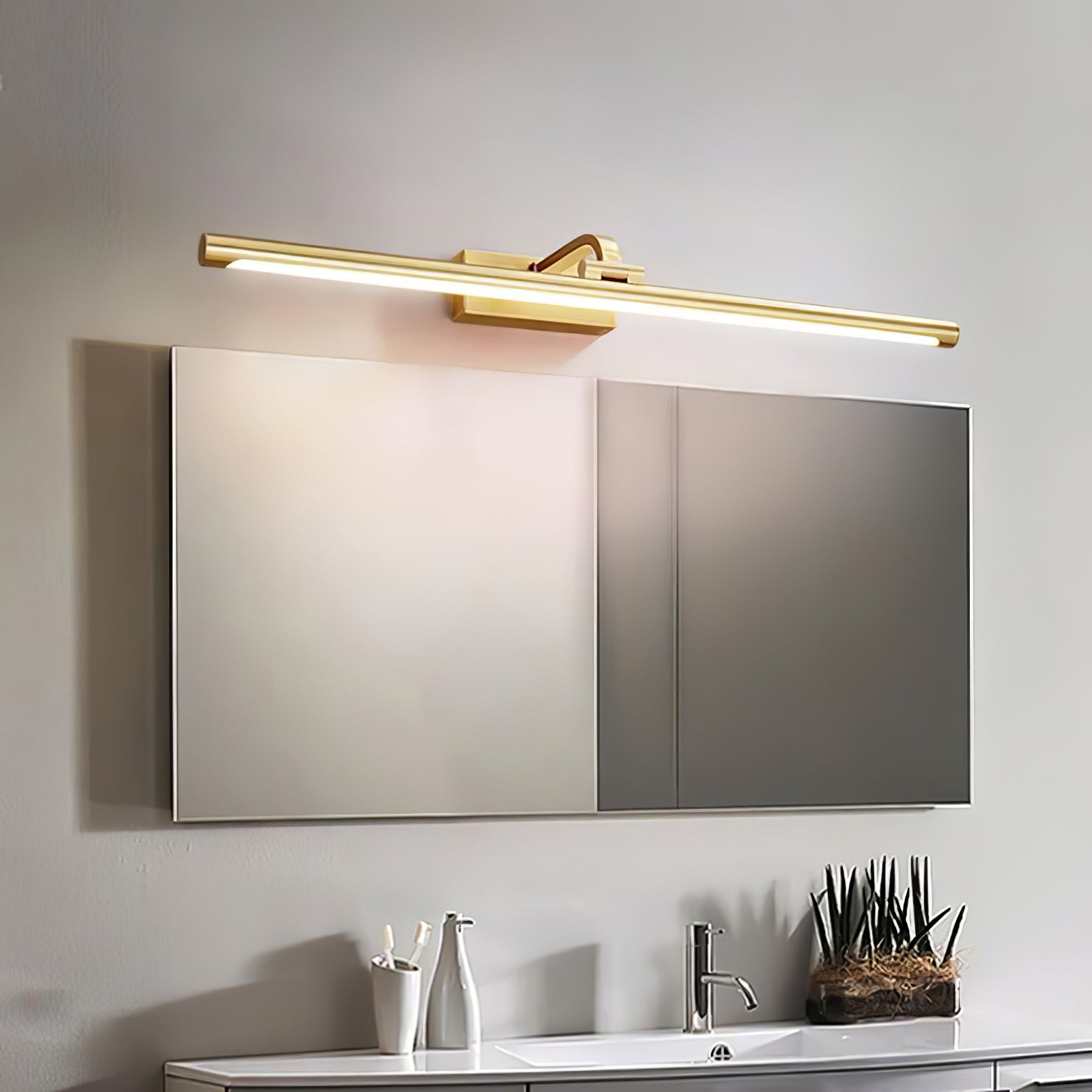 Walnut Color Linear LED Wall Light - Letslighting