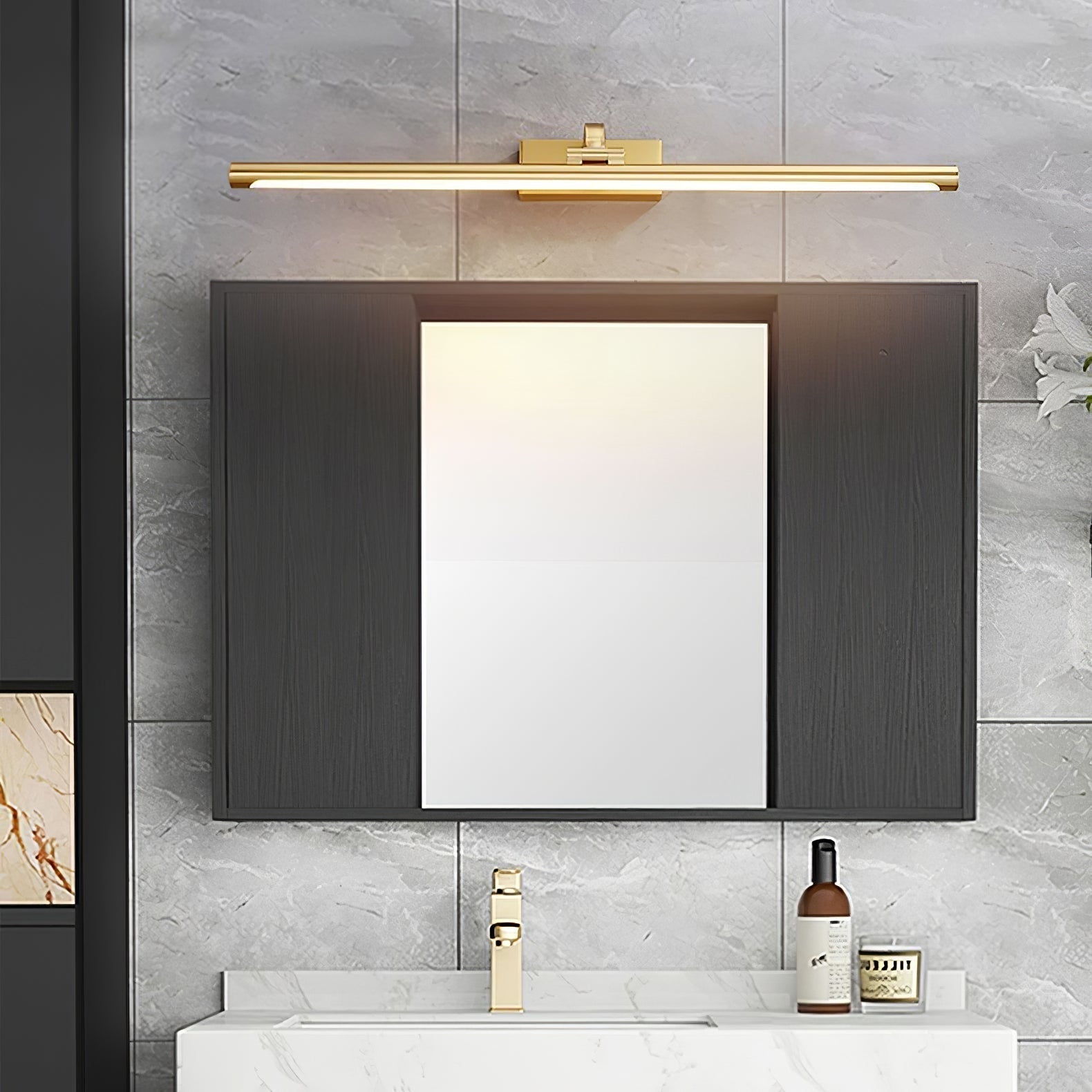 Walnut Color Linear LED Wall Light - Letslighting
