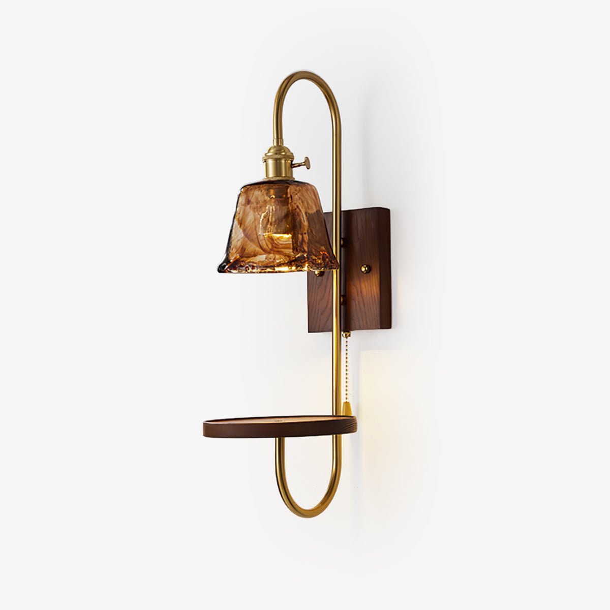 Walnut Shelf Sconce - Letslighting