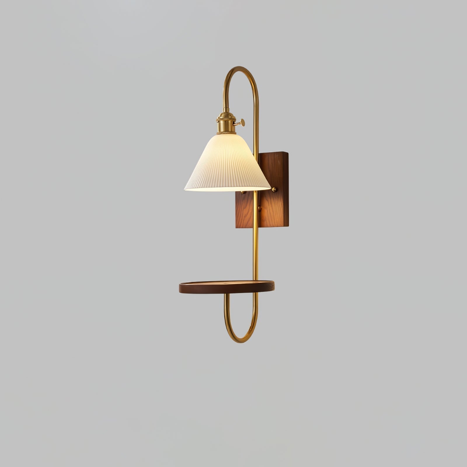 Walnut Shelf Sconce - Letslighting