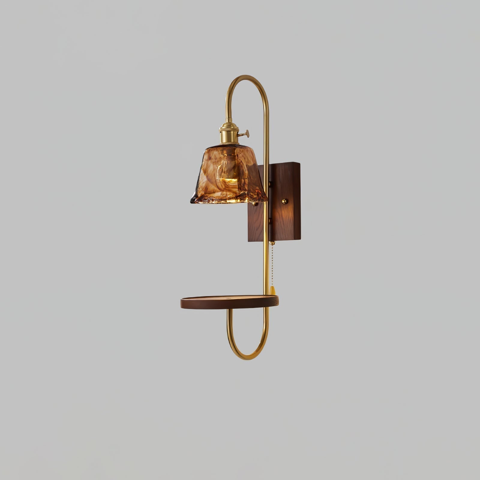 Walnut Shelf Sconce - Letslighting