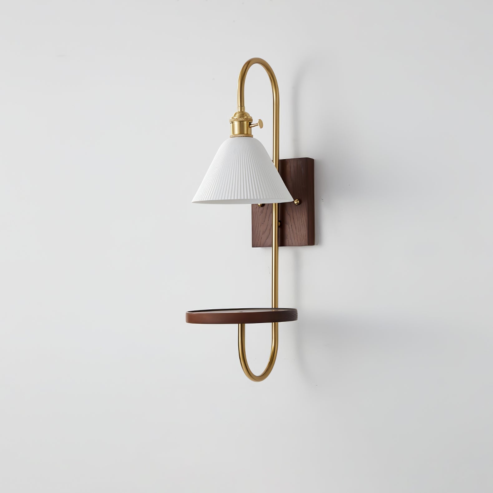 Walnut Shelf Sconce - Letslighting