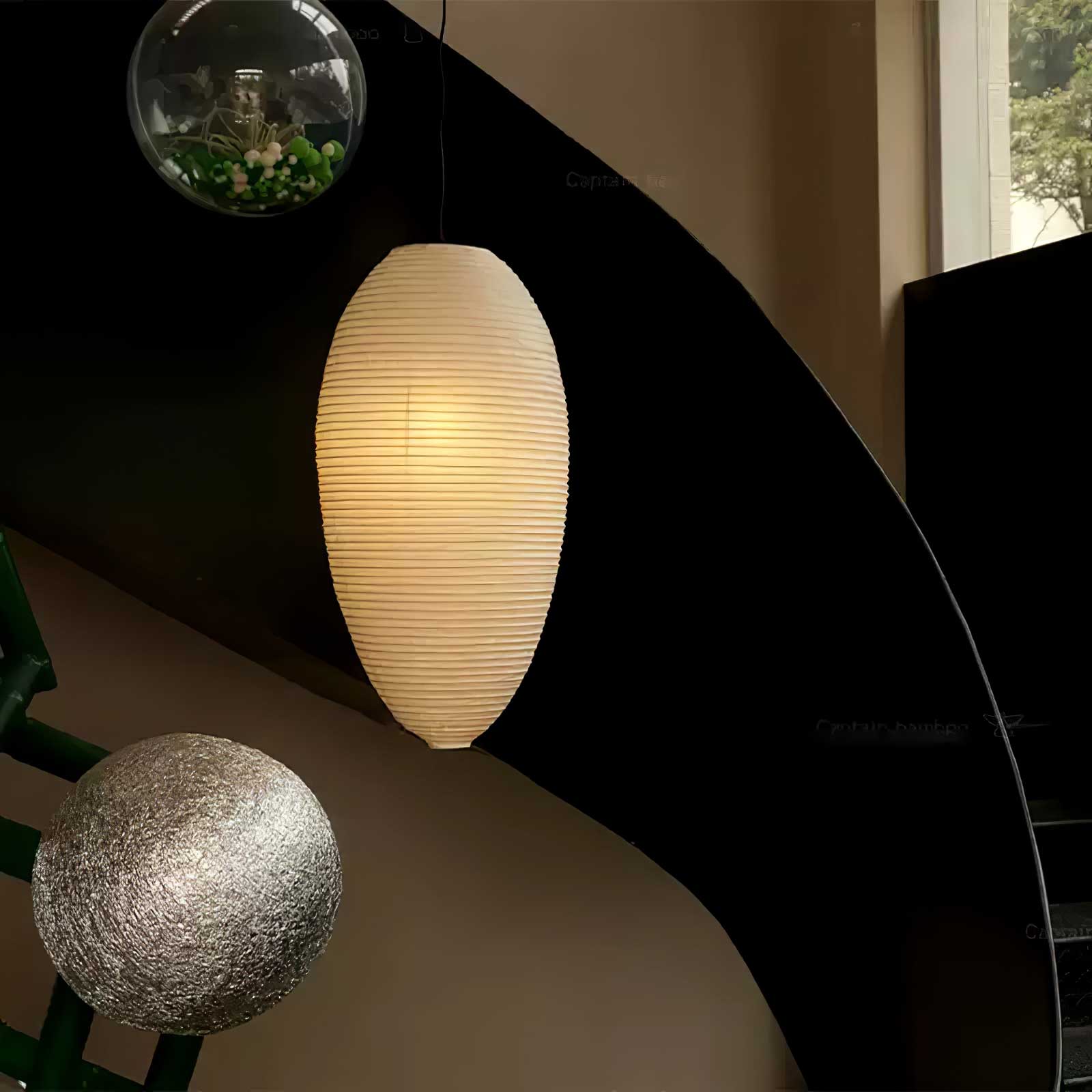 Washi Paper Chestnut Pendant Lamp - Letslighting