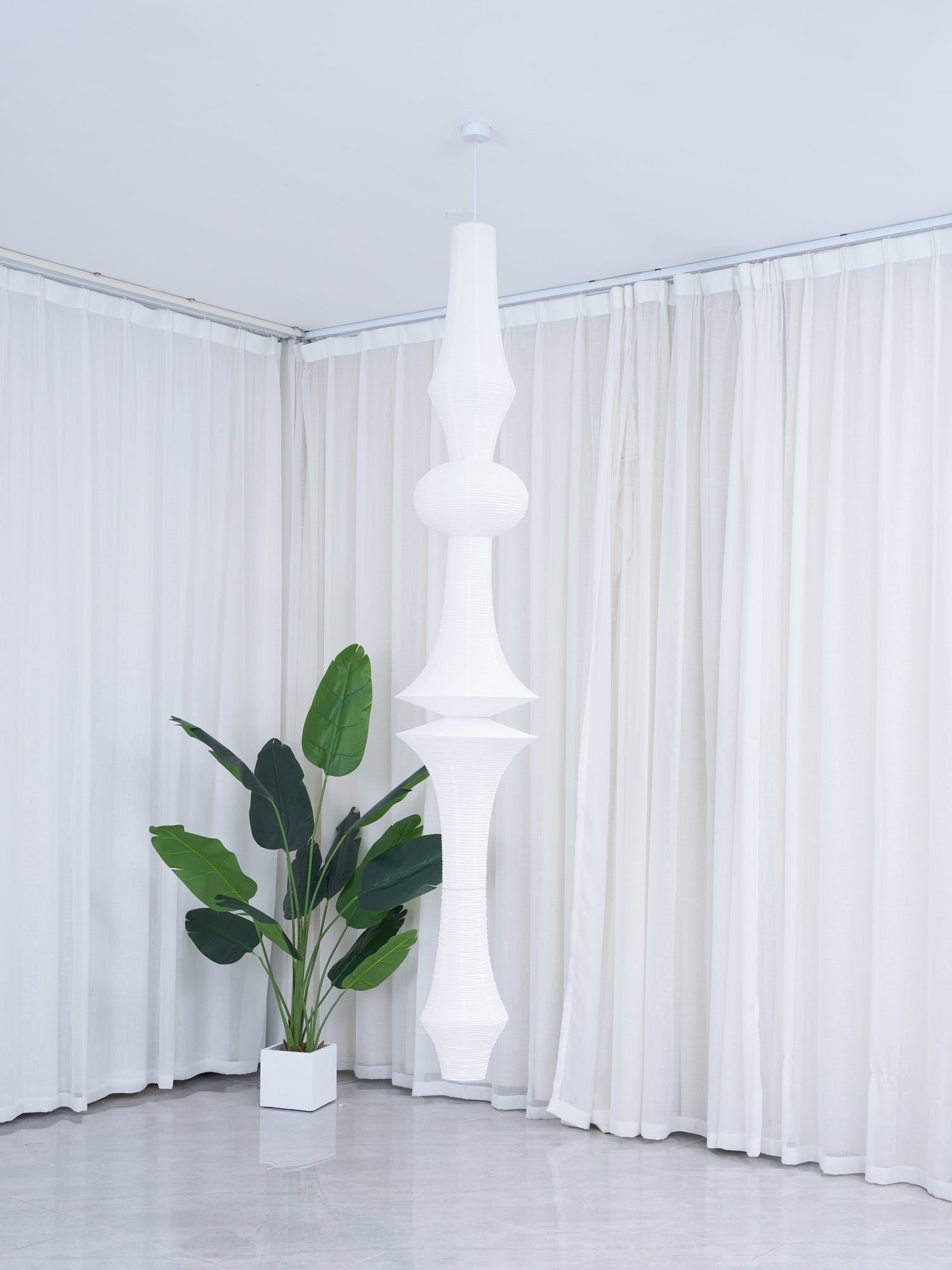 Washi Paper E Pendant Light - Letslighting