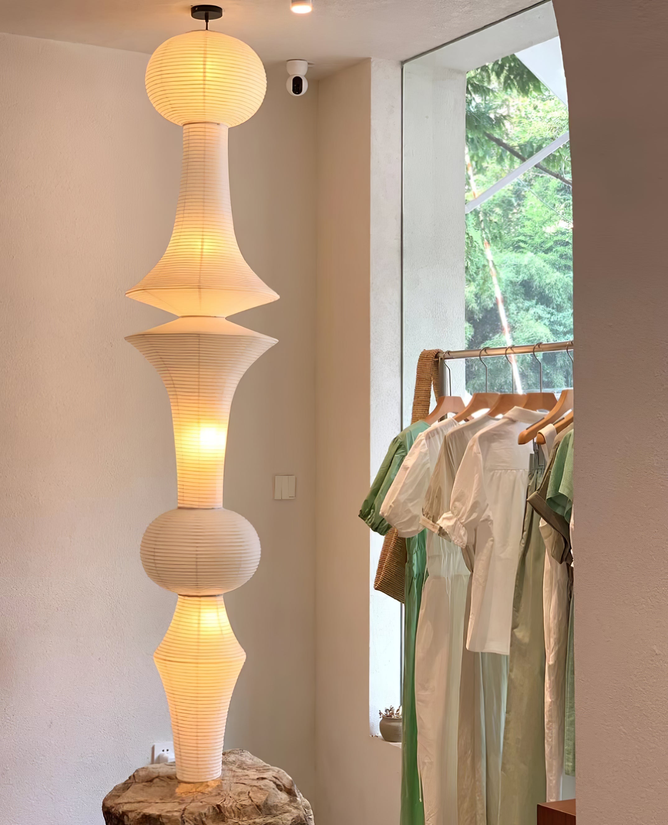 Washi Paper E Pendant Light - Letslighting