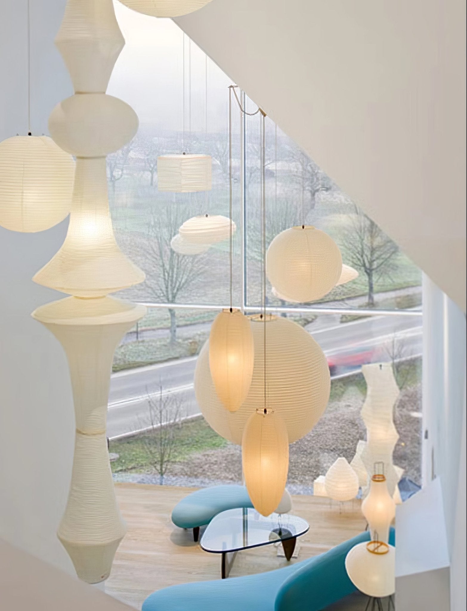 Washi Paper E Pendant Light - Letslighting