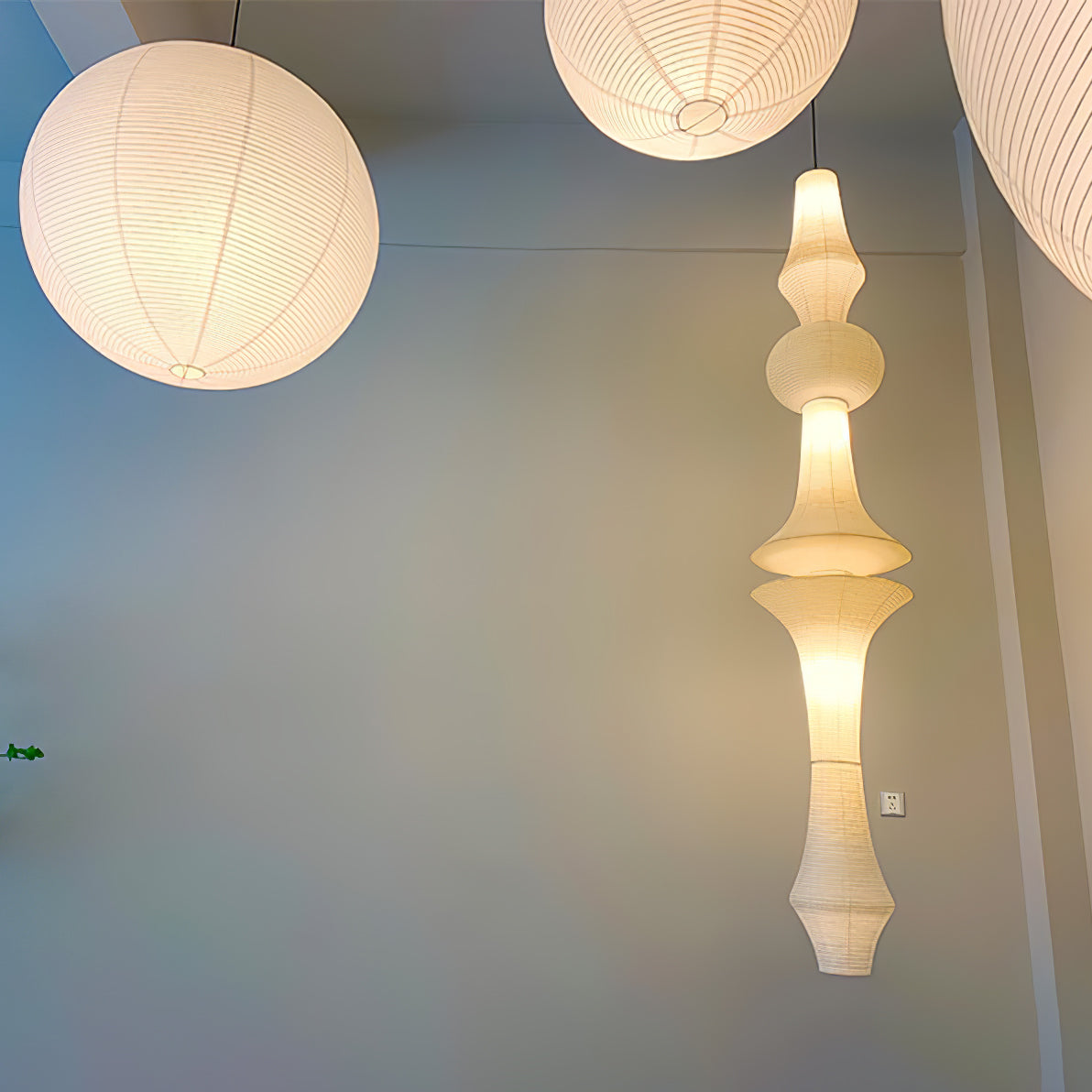 Washi Paper E Pendant Light - Letslighting