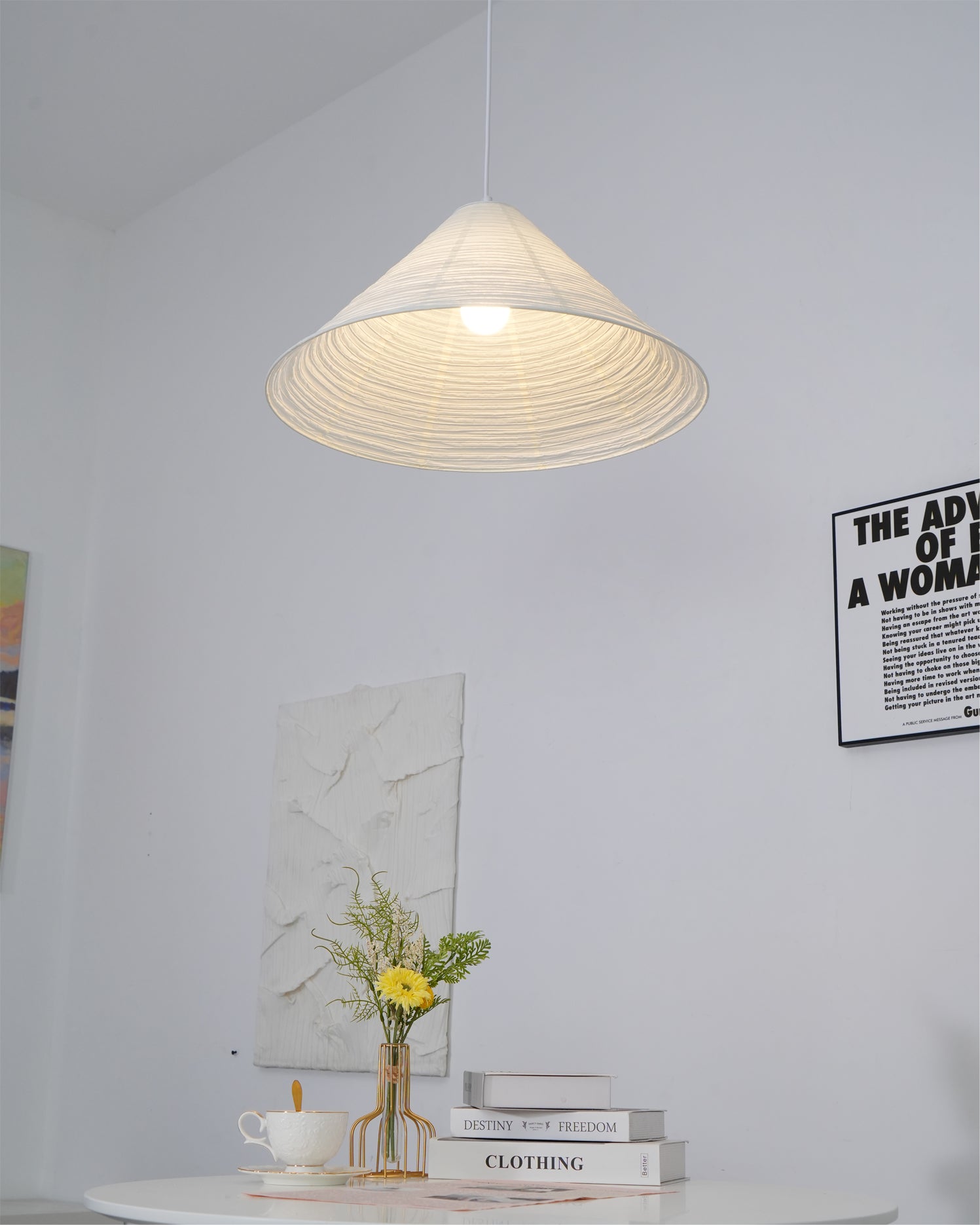 Washi Paper Pyramid Pendant Lamp - Letslighting