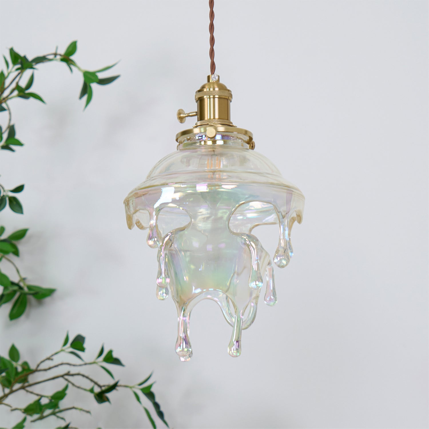 Pendant Lamp Iridescent Water Drop Shade Artistic Glow Contemporary - Letslighting