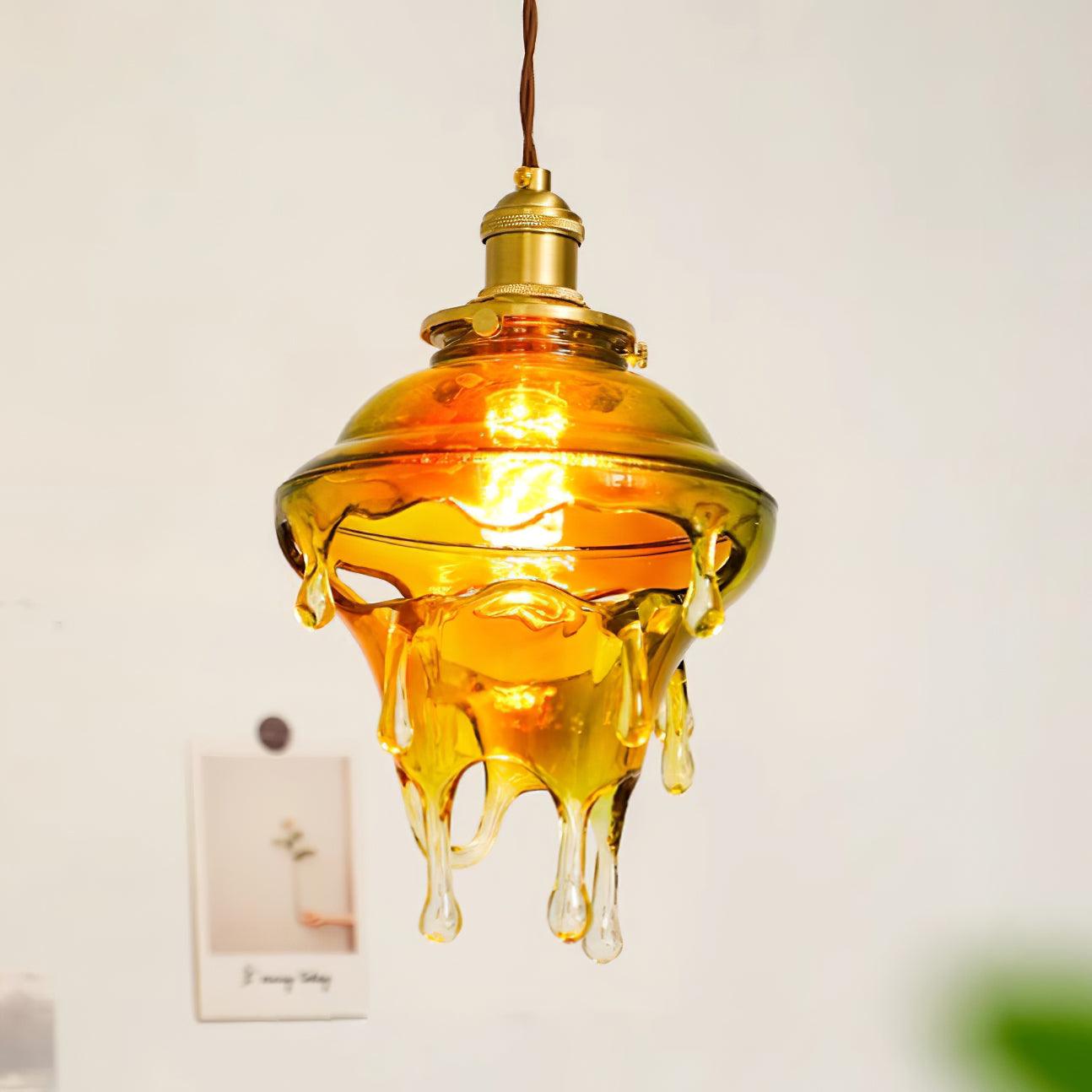 Pendant Lamp Iridescent Water Drop Shade Artistic Glow Contemporary - Letslighting