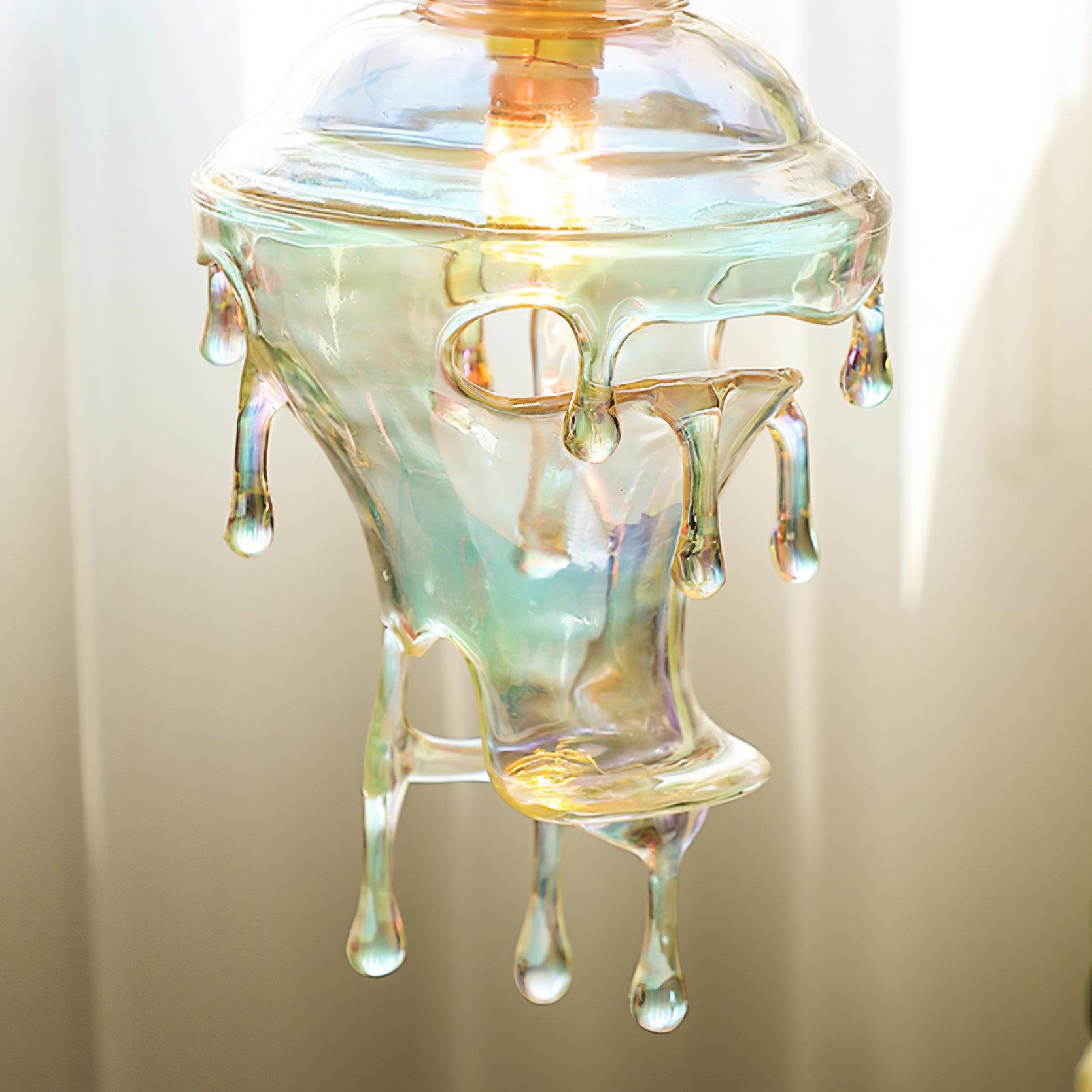 Pendant Lamp Iridescent Water Drop Shade Artistic Glow Contemporary - Letslighting
