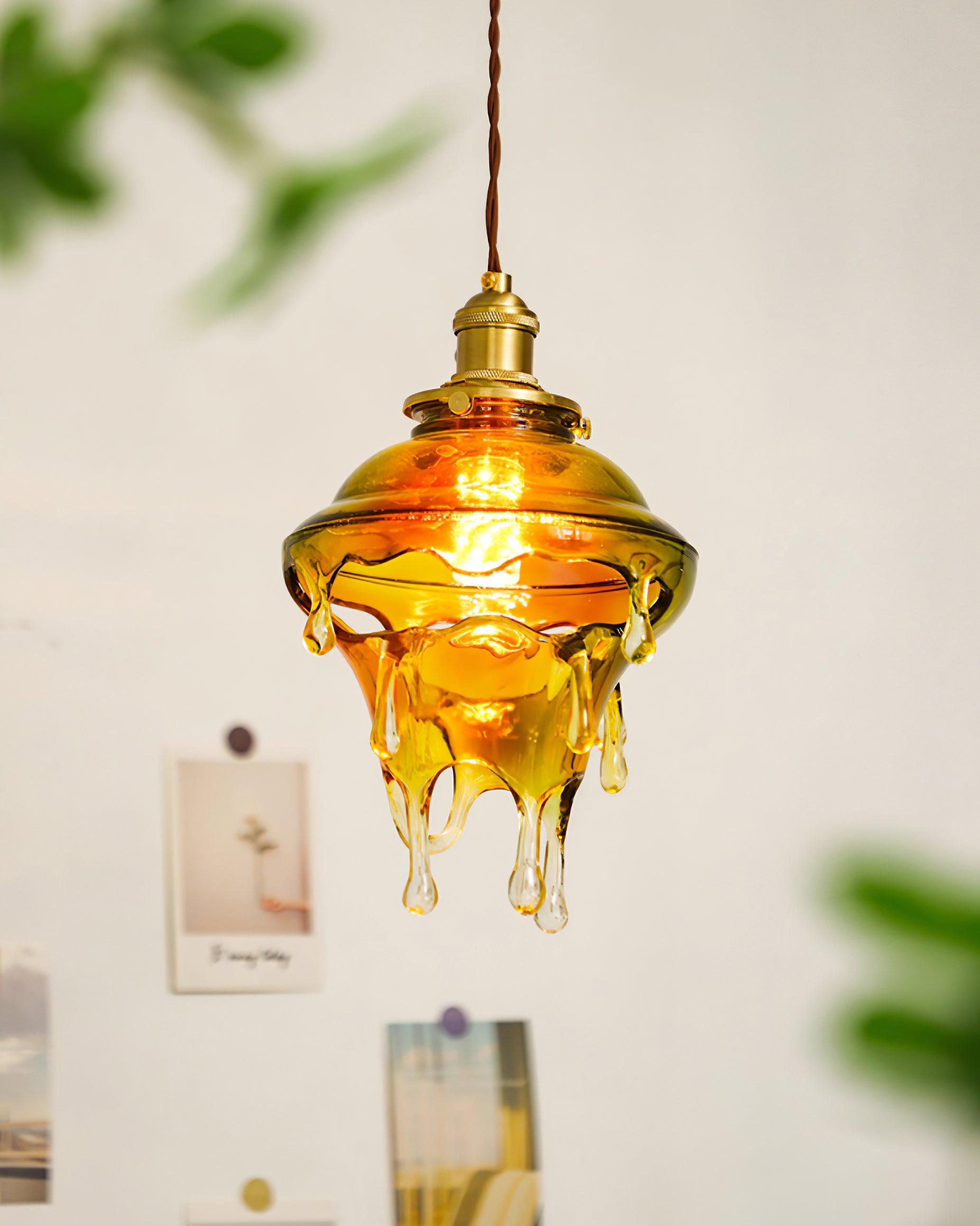 Pendant Lamp Iridescent Water Drop Shade Artistic Glow Contemporary - Letslighting