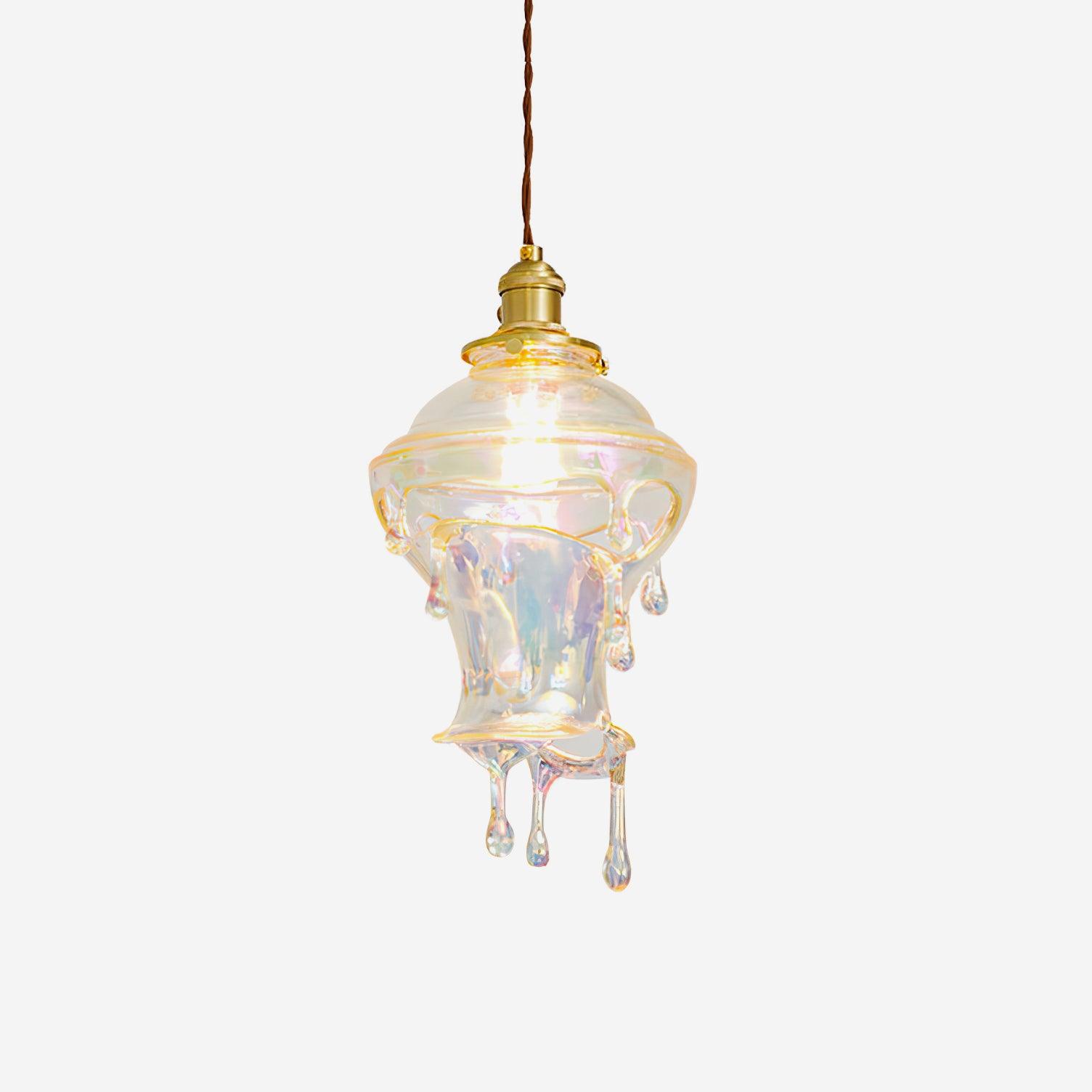 Pendant Lamp Iridescent Water Drop Shade Artistic Glow Contemporary - Letslighting