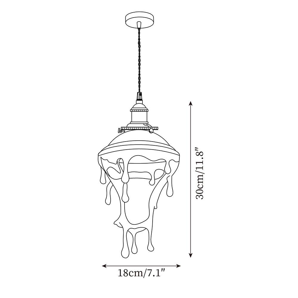 Pendant Lamp Iridescent Water Drop Shade Artistic Glow Contemporary - Letslighting