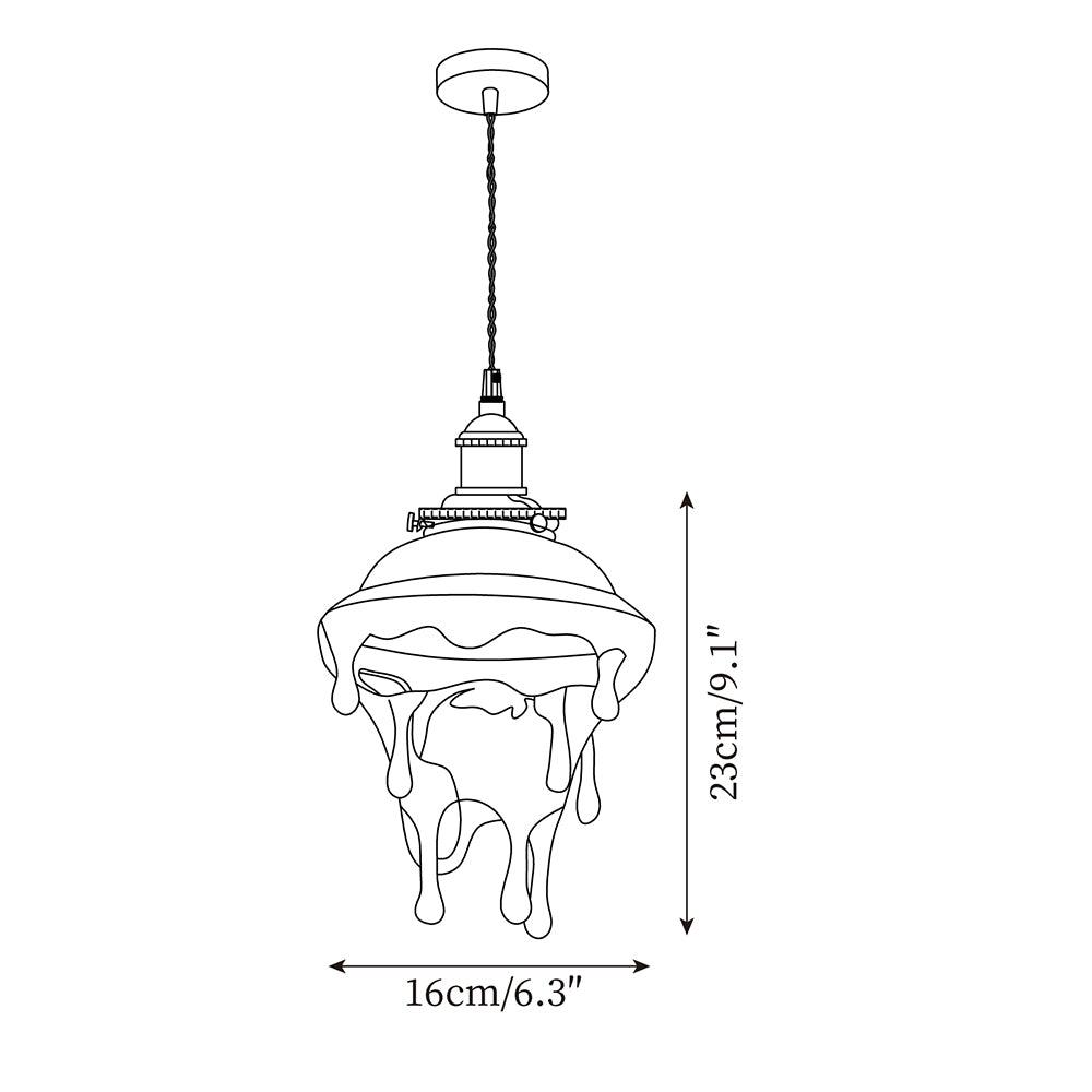 Pendant Lamp Iridescent Water Drop Shade Artistic Glow Contemporary - Letslighting