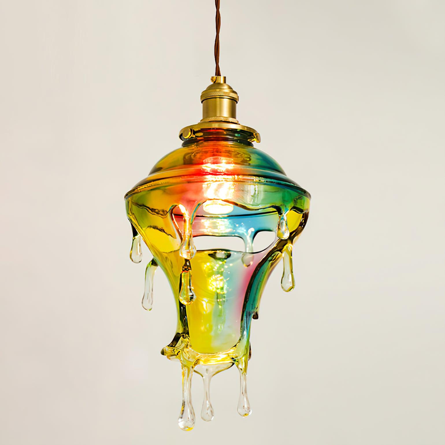 Pendant Lamp Iridescent Water Drop Shade Artistic Glow Contemporary - Letslighting