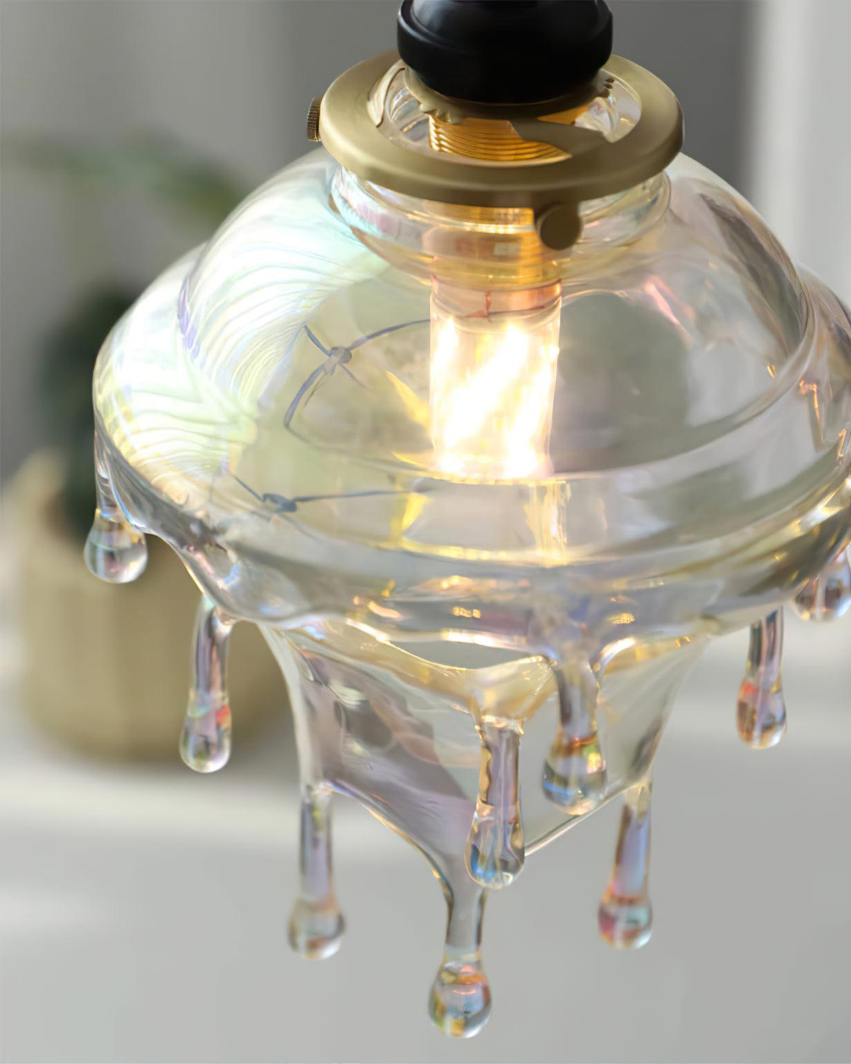 Pendant Lamp Iridescent Water Drop Shade Artistic Glow Contemporary - Letslighting