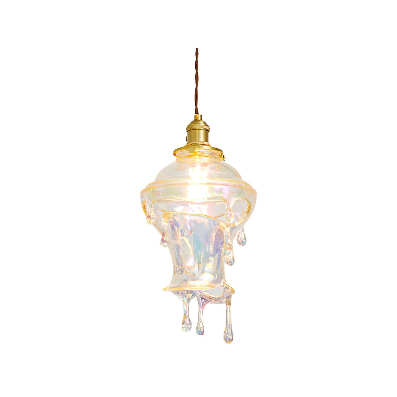 Pendant Lamp Iridescent Water Drop Shade Artistic Glow Contemporary - Letslighting