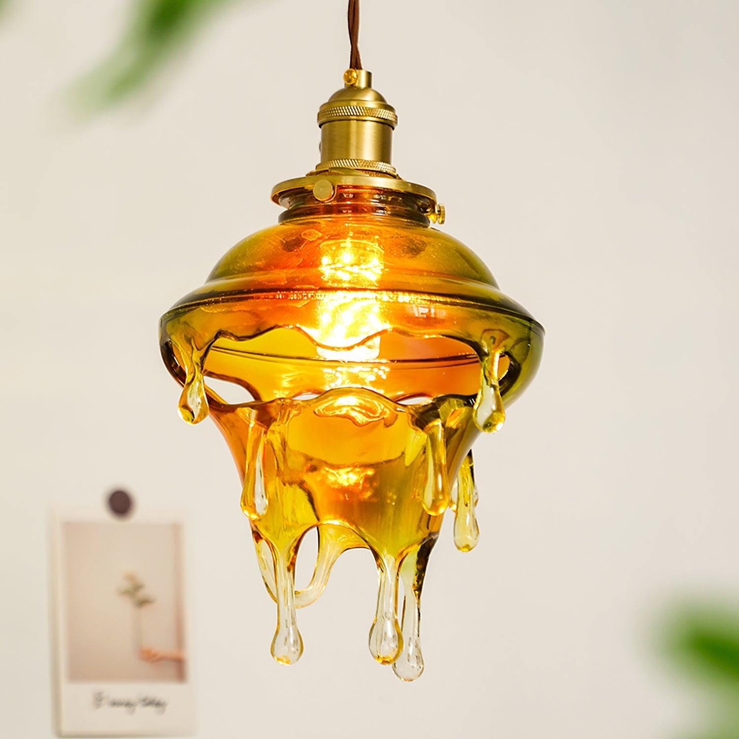 Pendant Lamp Iridescent Water Drop Shade Artistic Glow Contemporary - Letslighting