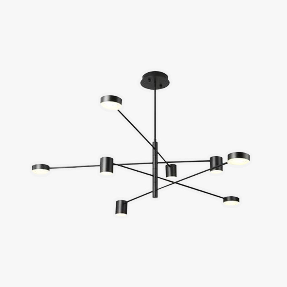 Arisha Moderno Industria Rama LED Lámpara Colgante Negro/Oro Dormitorio/ Salón Metal
