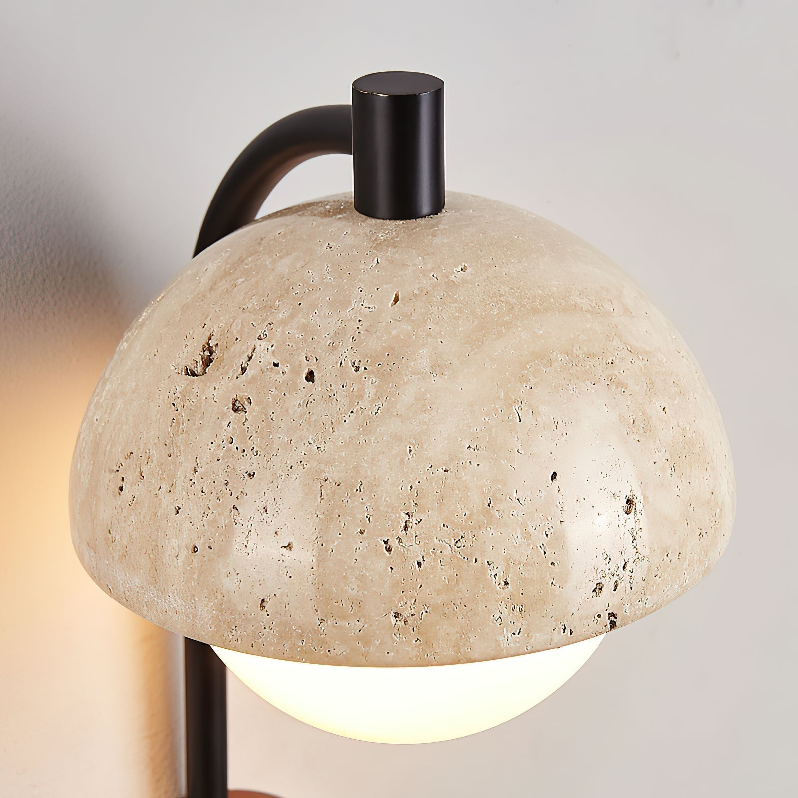 Civarir Modern Minimalist Beige Travertine Wall Lamp - Lamp Copper