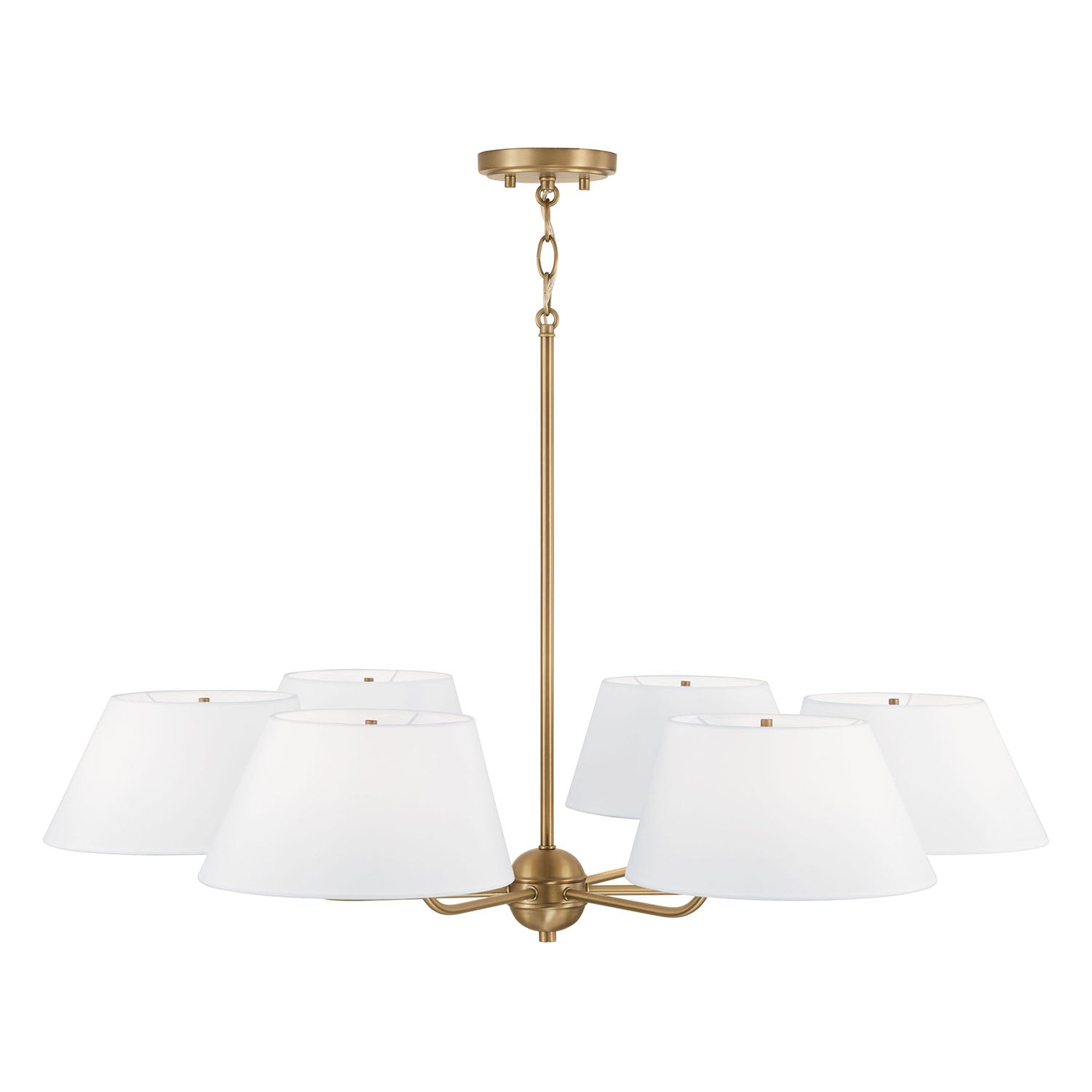 Arcara Vintage Industrial Brass Fabric Chandelier - Lamp Copper