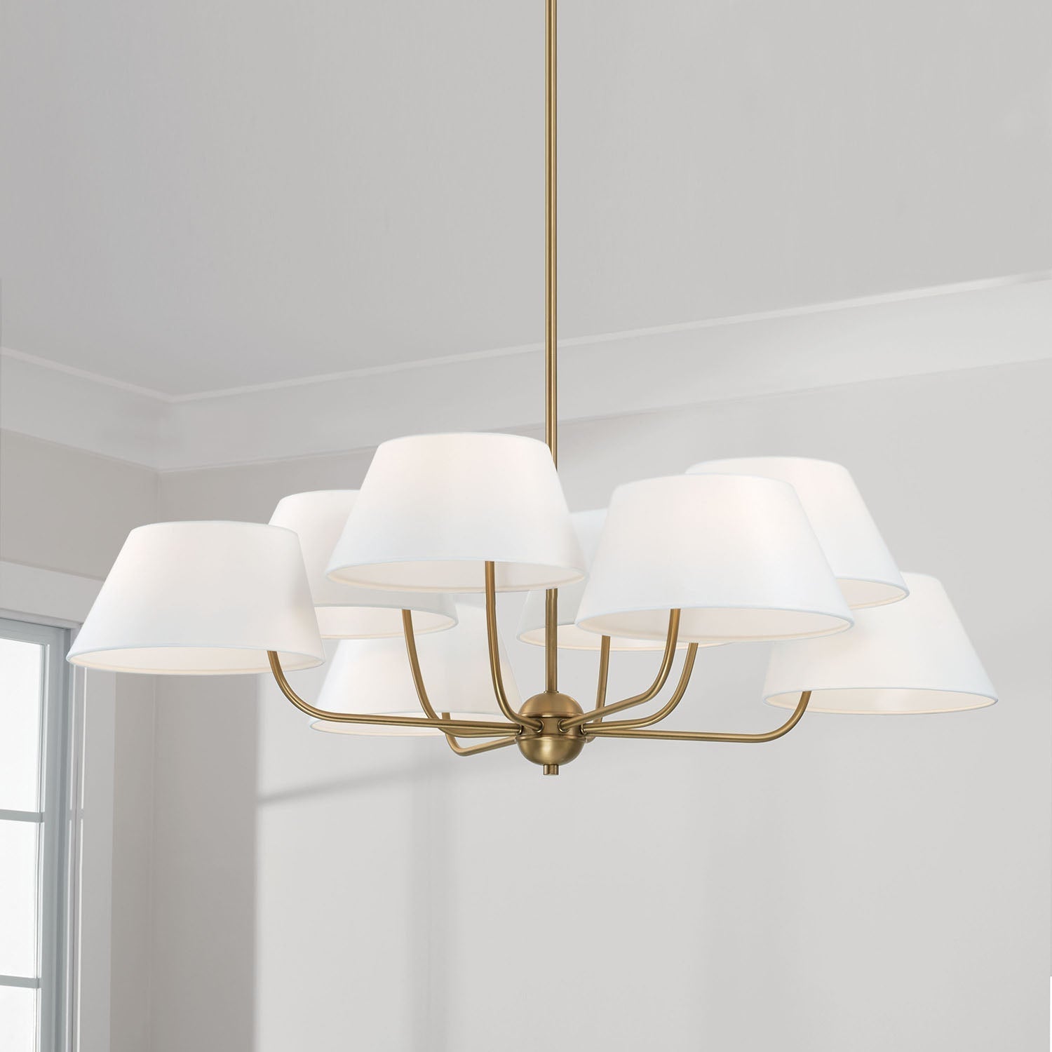 Arcara Vintage Industrial Brass Fabric Chandelier - Lamp Copper