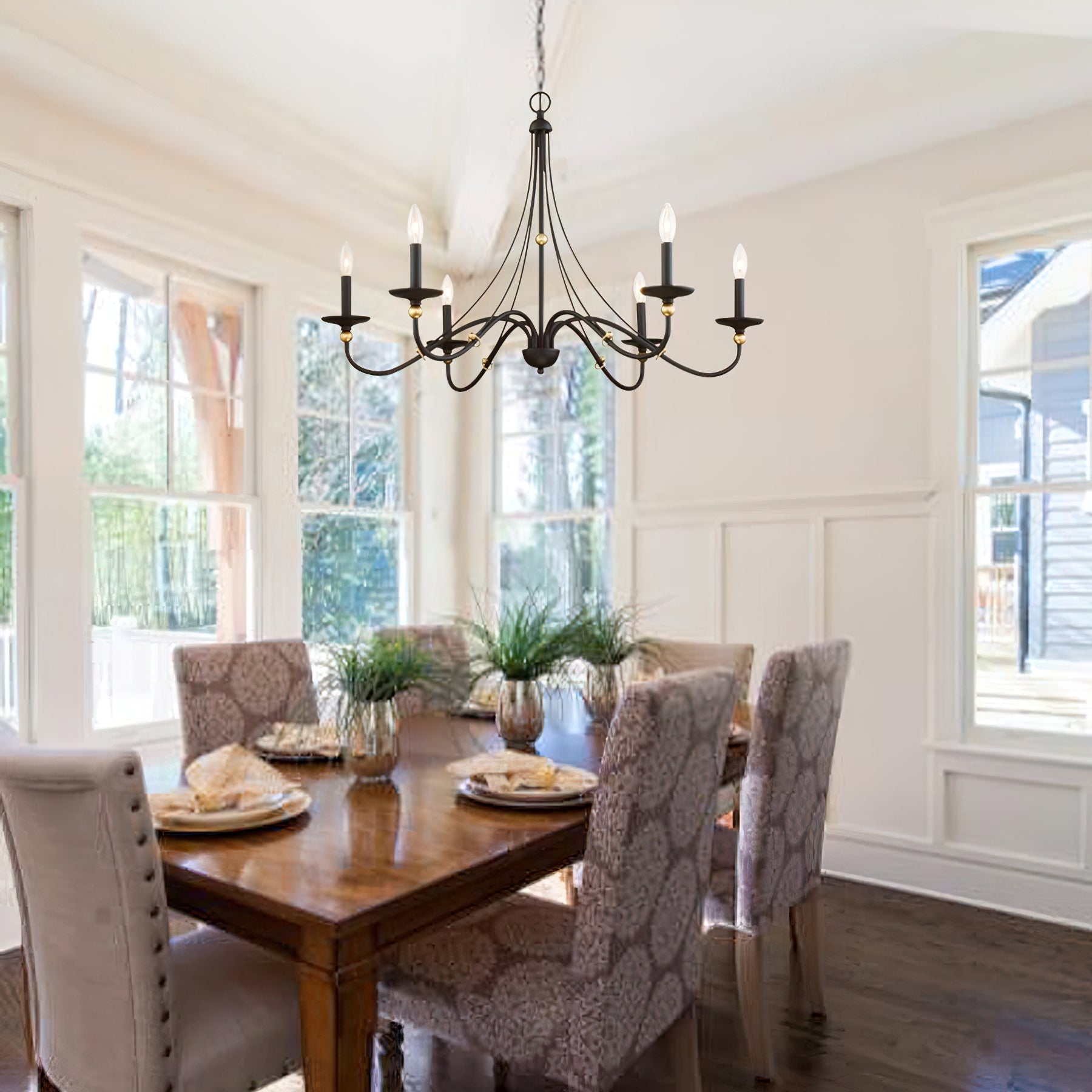 Regalia Vintage Brass Chandelier - Letslighting