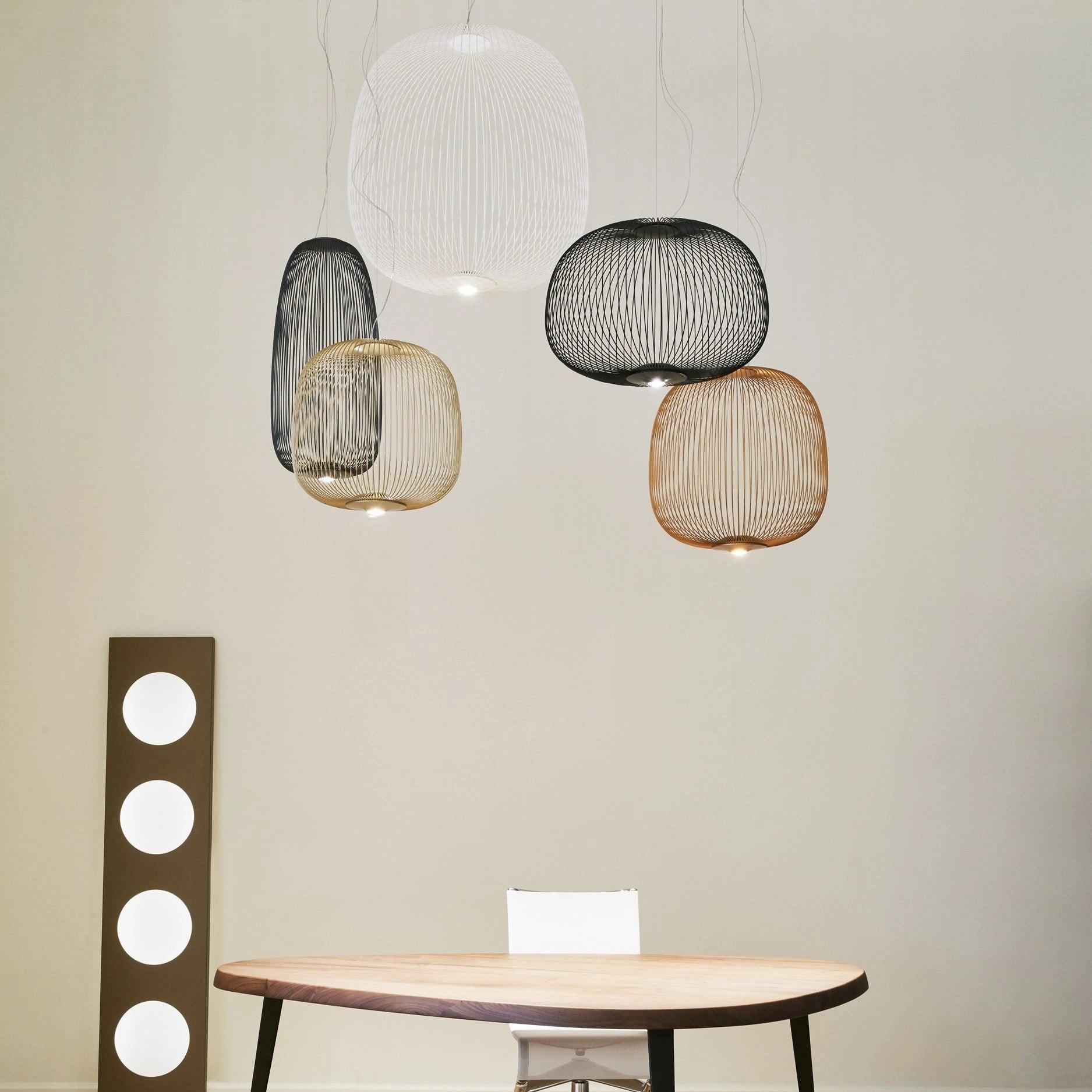 Aero Lightweight Spokes Cage Pendant Light - Letslighting