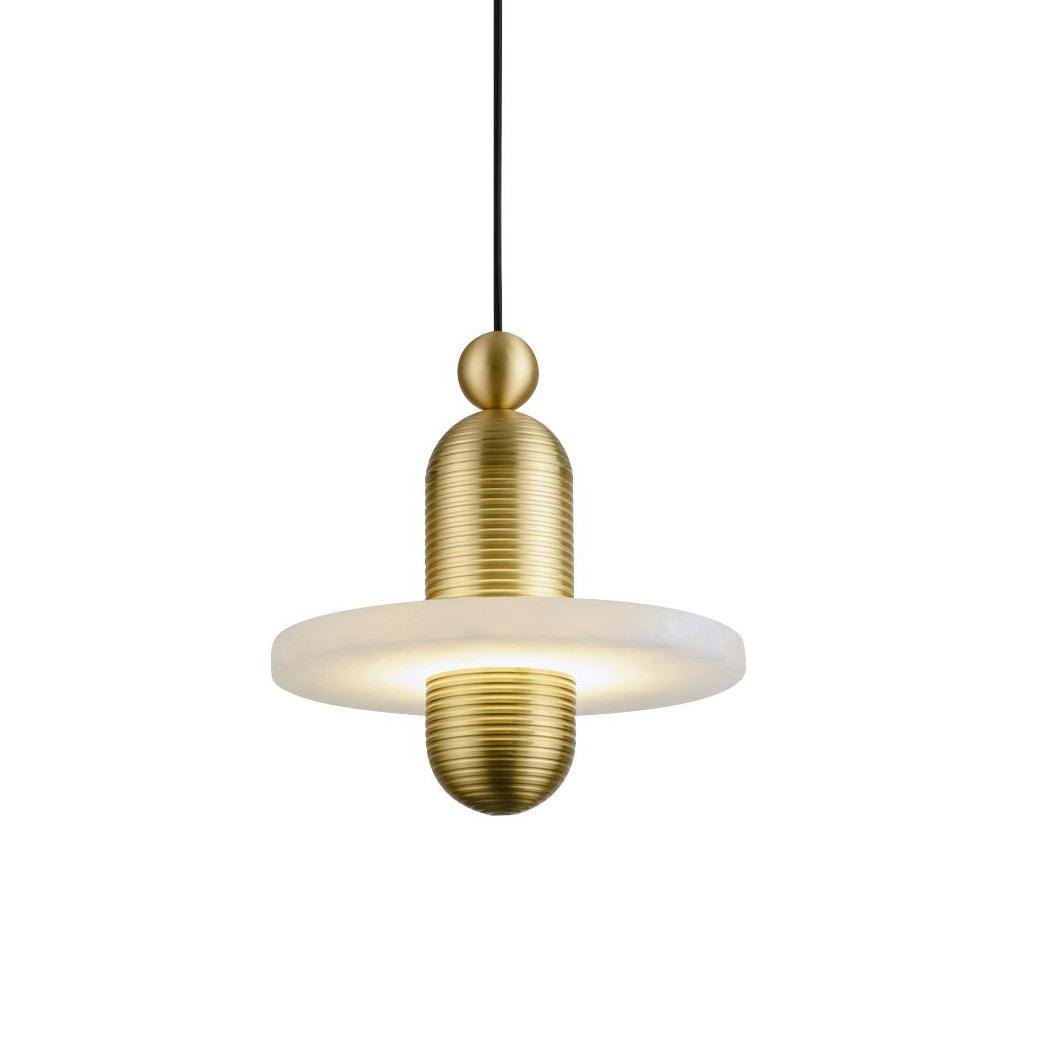 Goose White Alabaster Copper Pendant Lamp - Letslighting