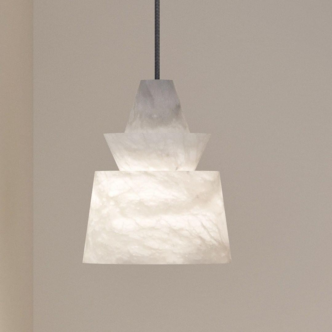 Curineth Minimalist Alabaster Pendant Light - Letslighting