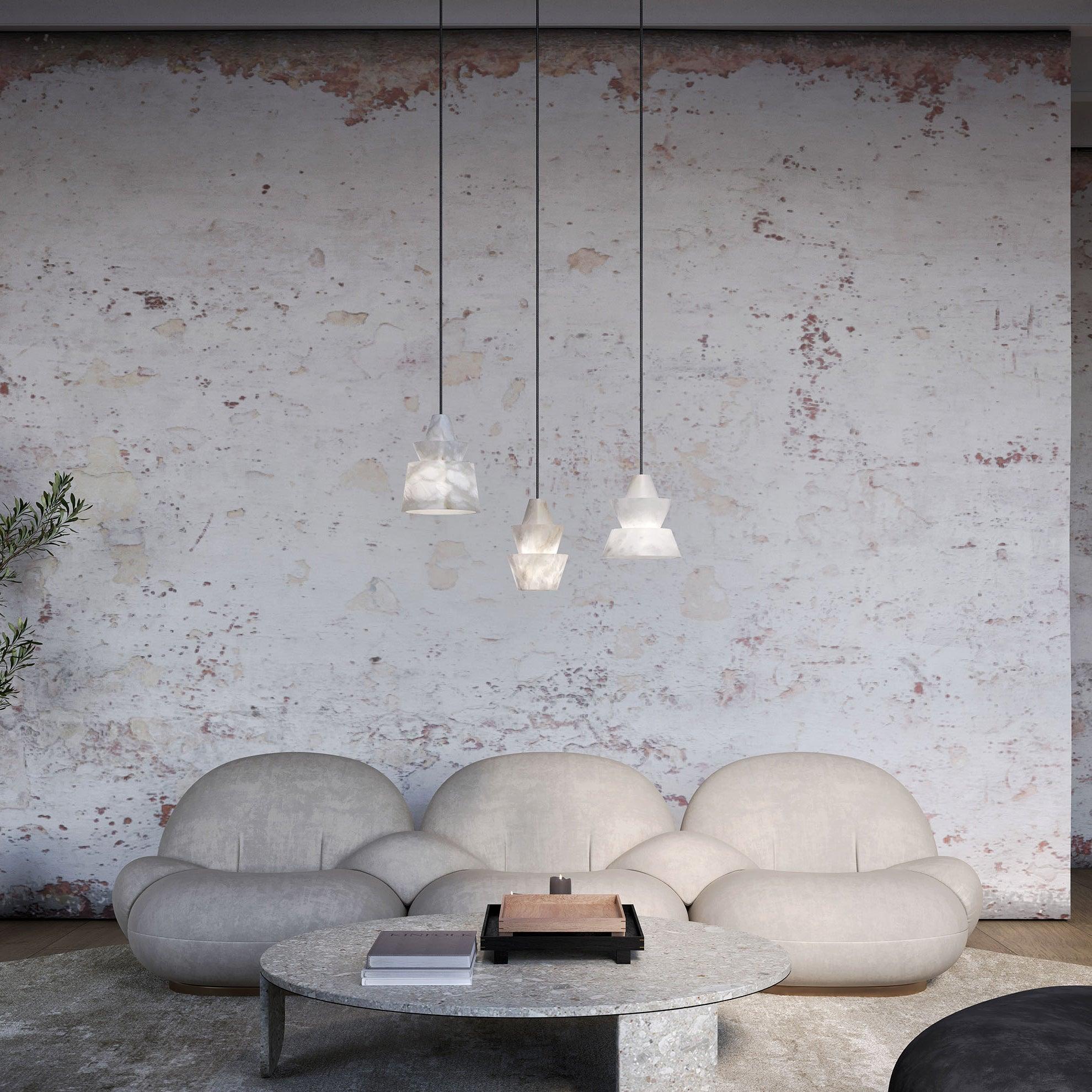 Curineth Minimalist Alabaster Pendant Light - Letslighting