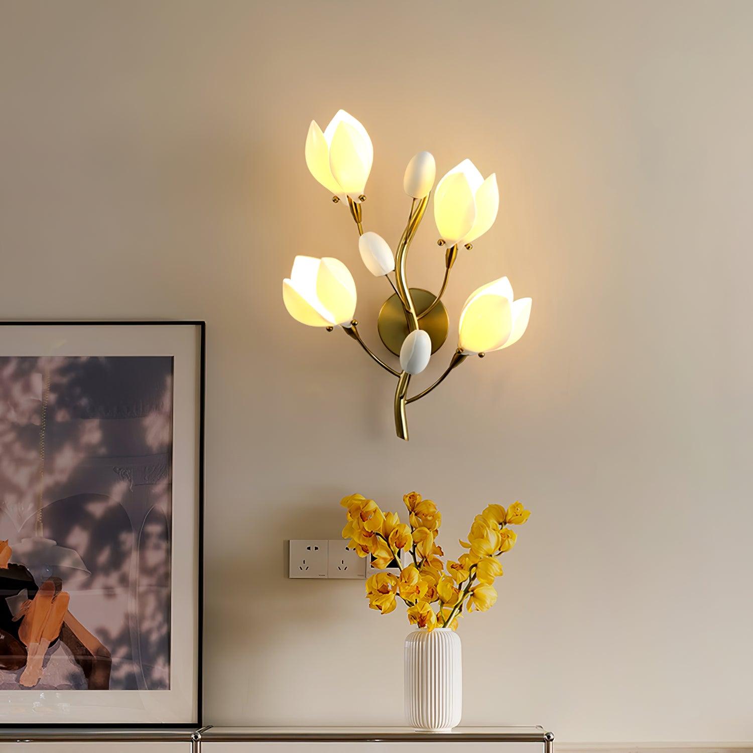Porcelain Magnolia Wall Lamp - Letslighting