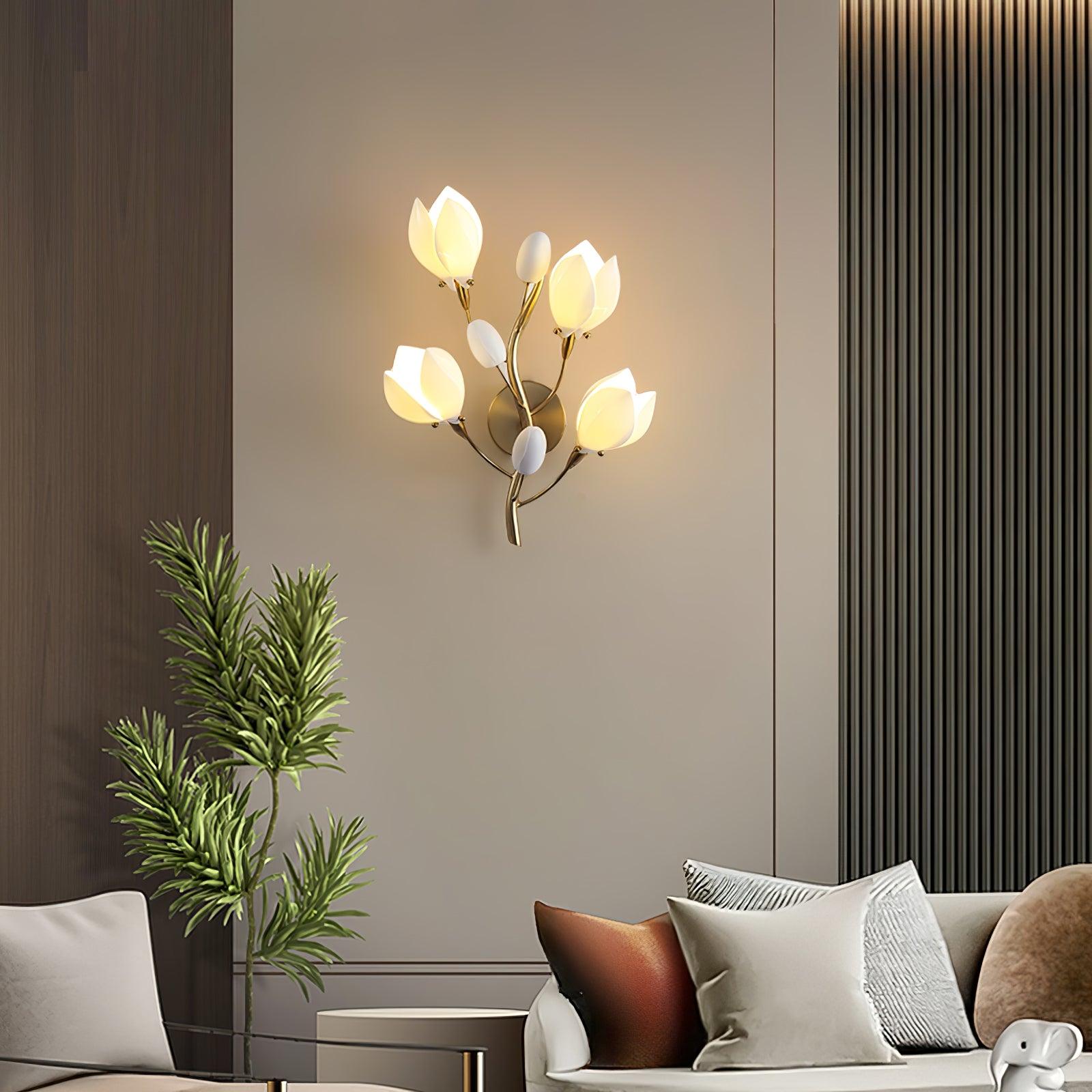 Porcelain Magnolia Wall Lamp - Letslighting