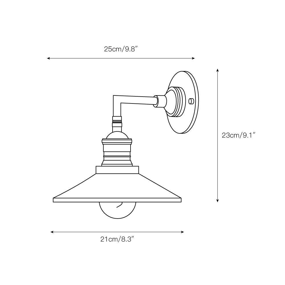 Silva Lámpara de Pared Interior de Latón