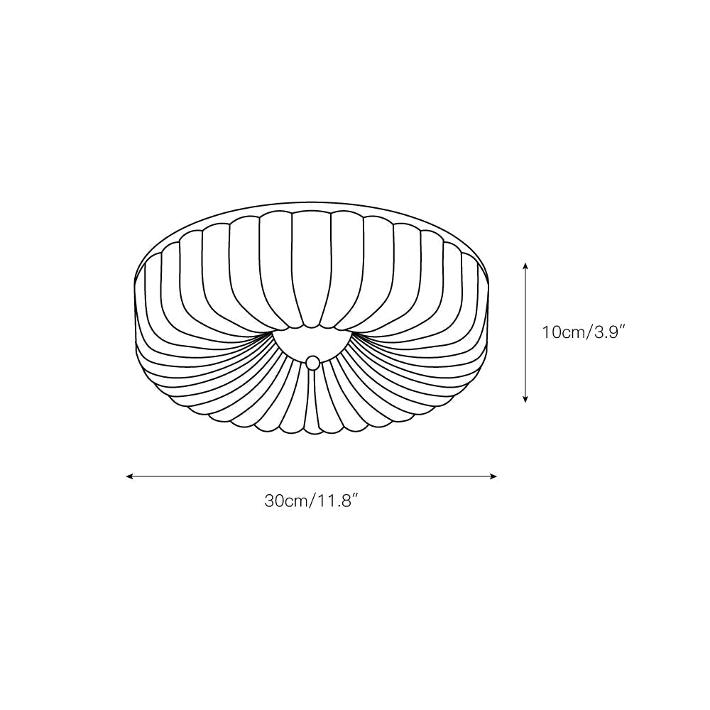 Zathee Modern Minimalist Glass Metal Flush Mount Ceiling Light - Lamp Copper