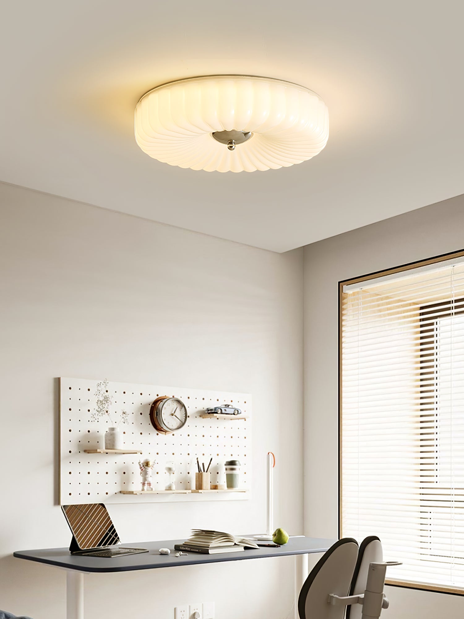Zathee Modern Minimalist Glass Metal Flush Mount Ceiling Light - Lamp Copper