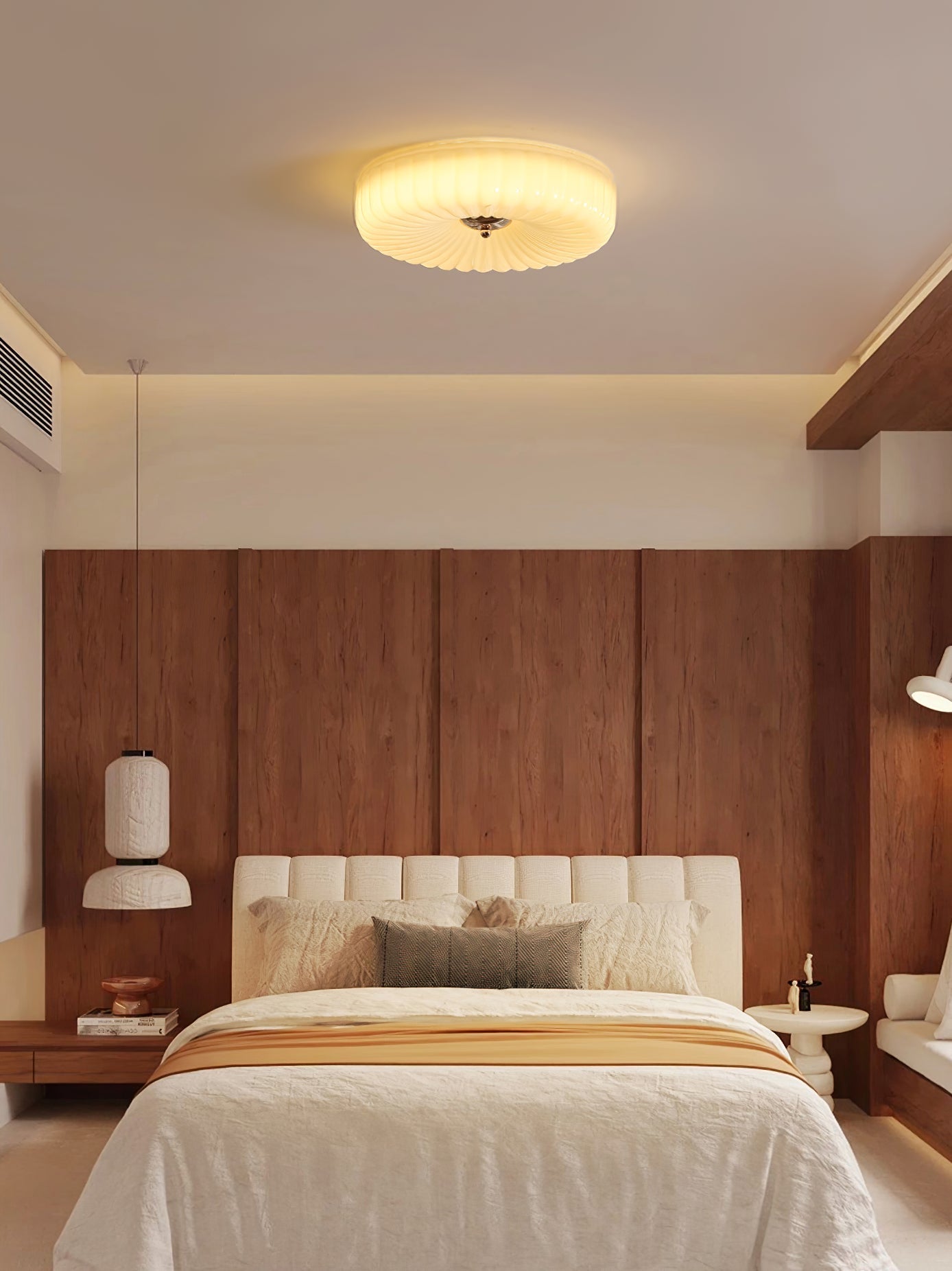 Zathee Modern Minimalist Glass Metal Flush Mount Ceiling Light - Lamp Copper