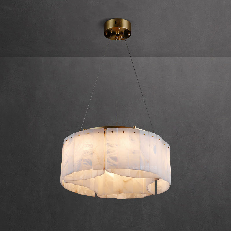 Avvinel Modern Luxury Minimalist Alabaster Chandelier - Lamp Copper