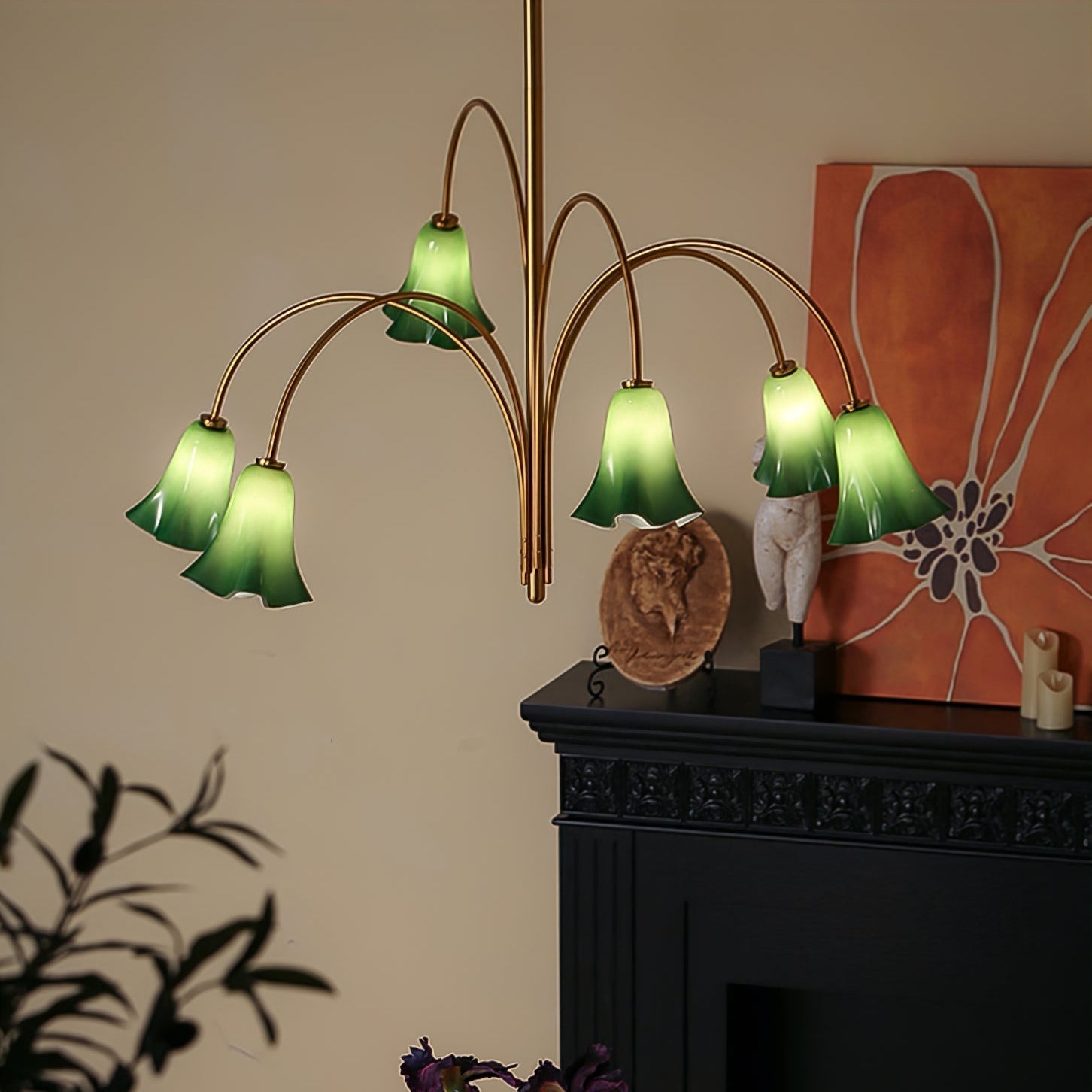 EmeraldBell Glass Pendant Chandelier - Letslighting