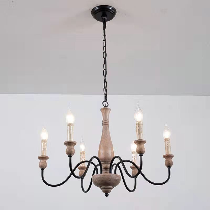 Aurora Chandelier Farmhouse Rustic - Letslighting
