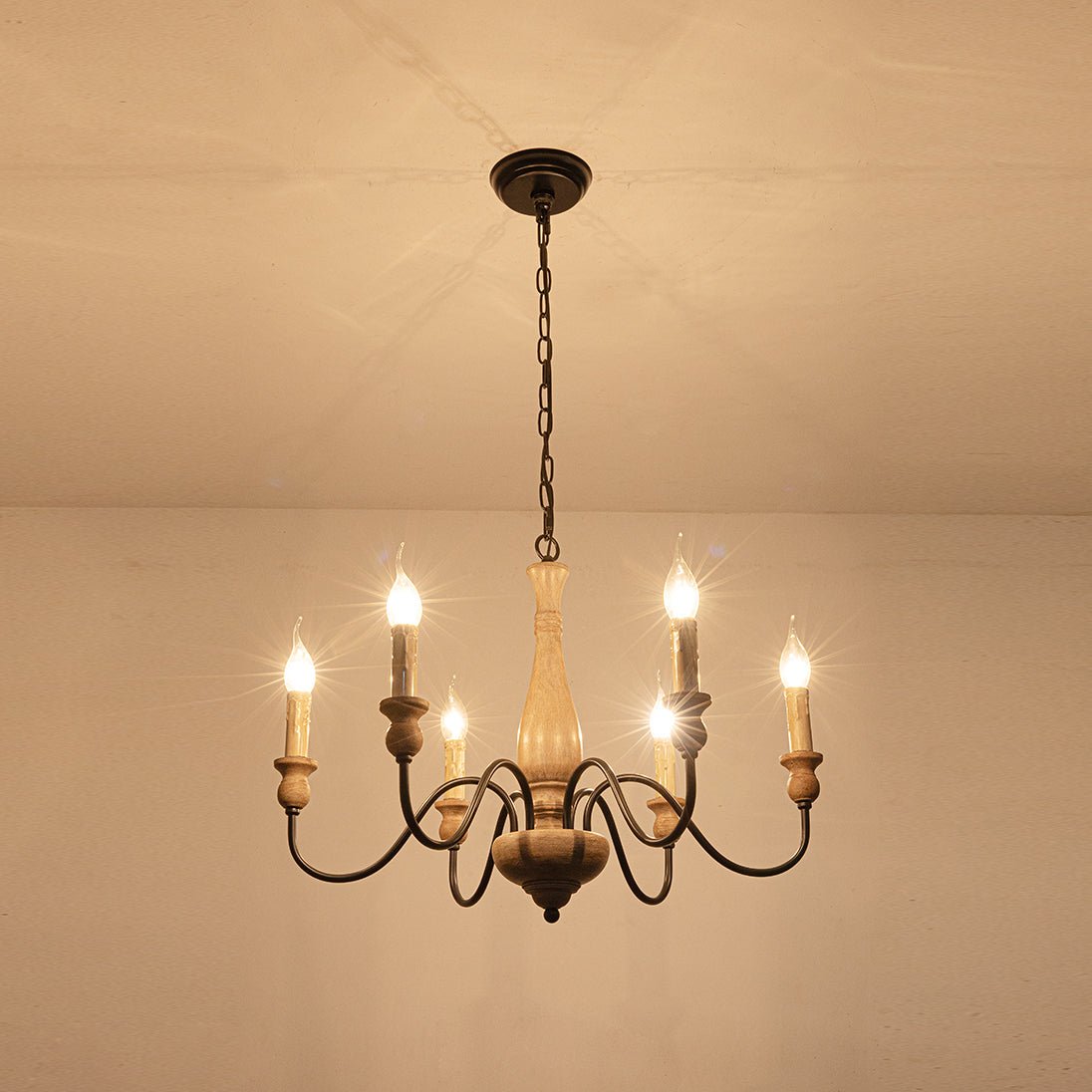 Aurora Chandelier Farmhouse Rustic - Letslighting