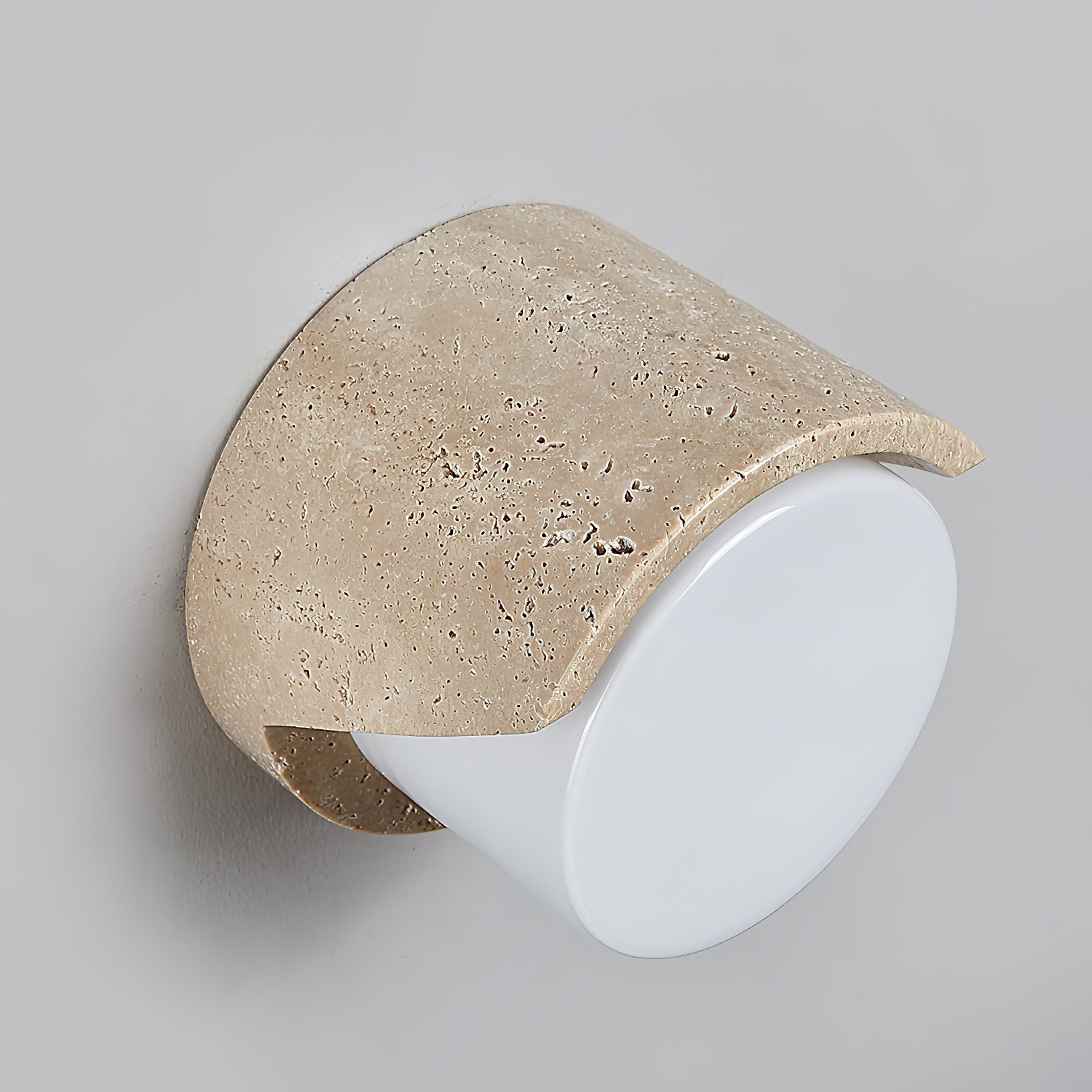 Eurvenara Modern Minimalist Travertine Glass Wall Lamp - Lamp Copper