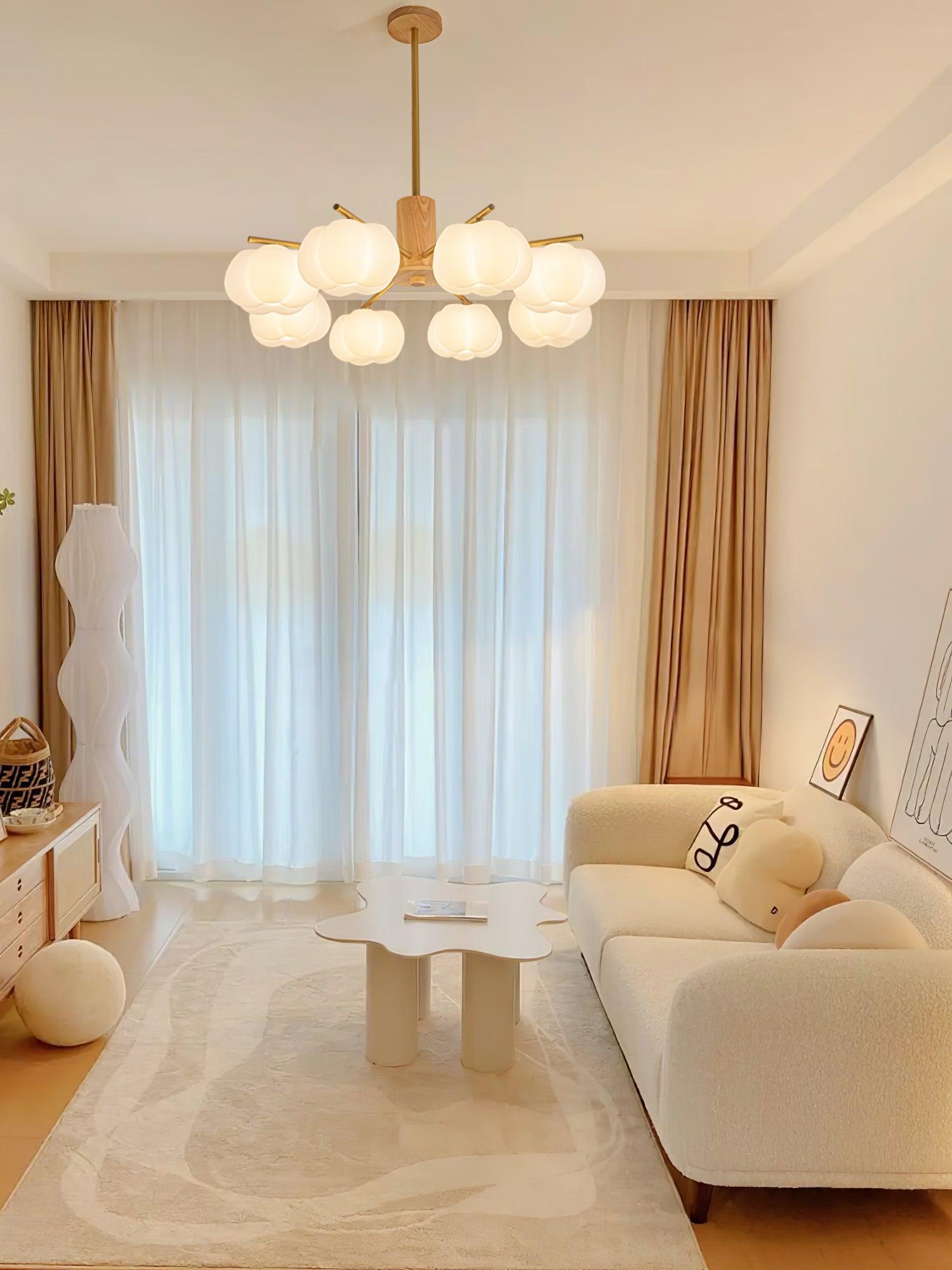 Wooden Cotton Balls Chandelier - Letslighting