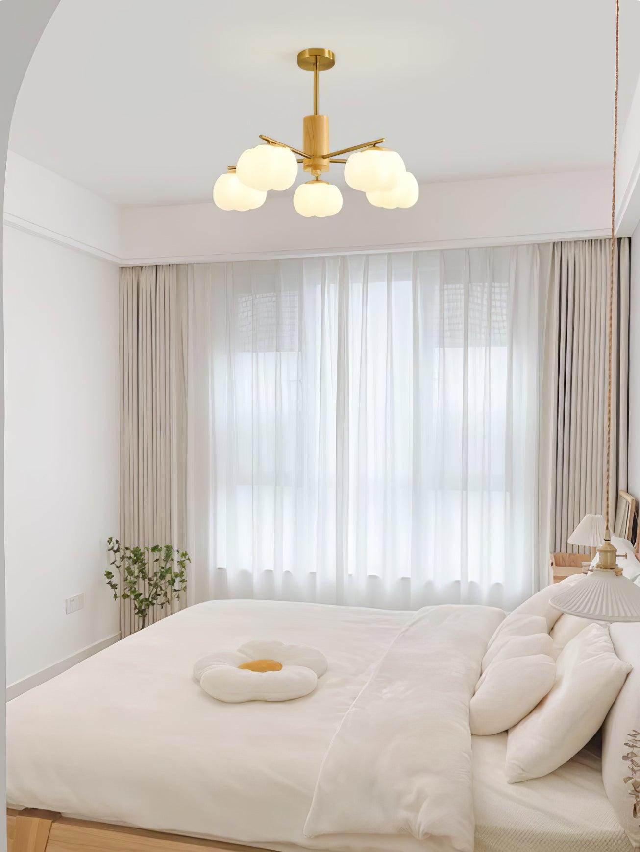 Wooden Cotton Balls Chandelier - Letslighting
