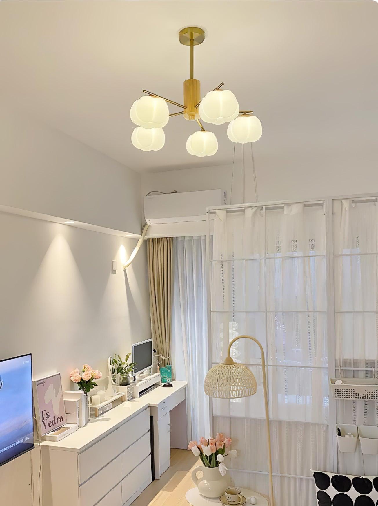Wooden Cotton Balls Chandelier - Letslighting