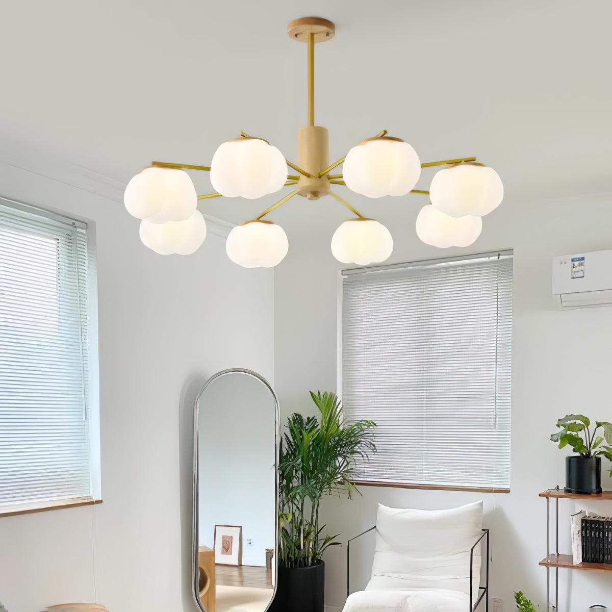 Wooden Cotton Balls Chandelier - Letslighting