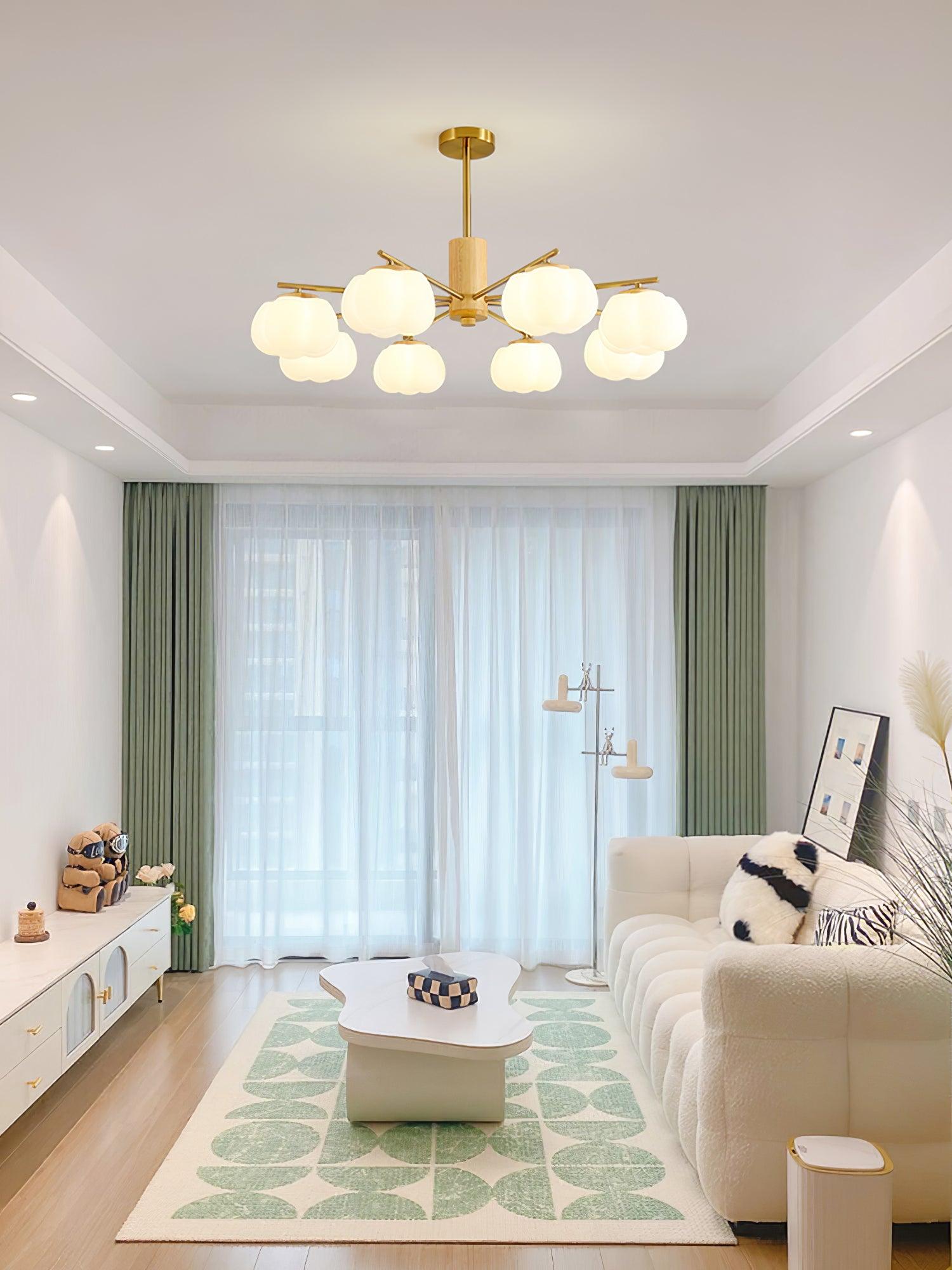 Wooden Cotton Balls Chandelier - Letslighting